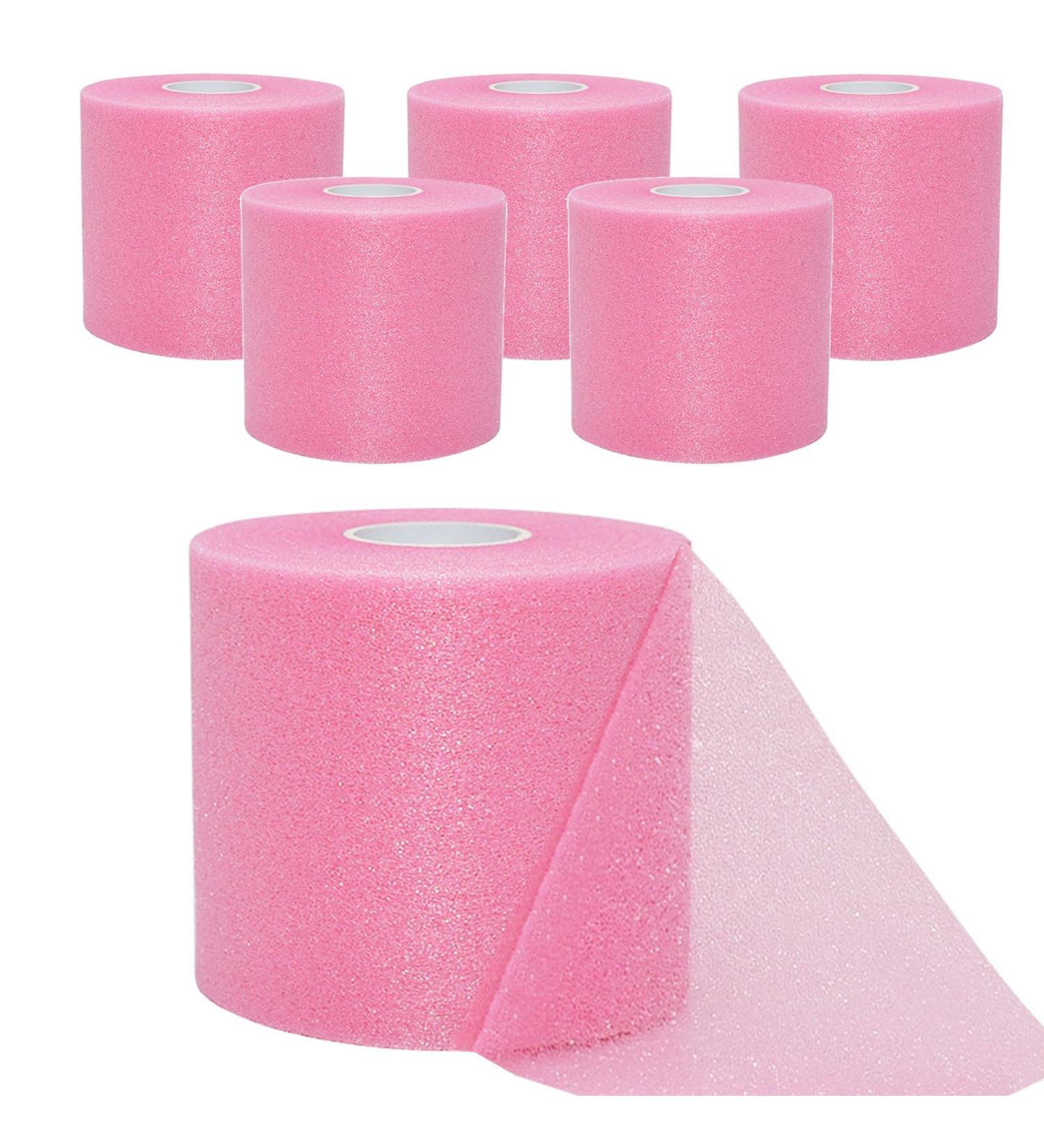 Buy 6 Rolls Pink Pre Wrap Tape - Athletic Foam Underwrap & Headbands for Hair | Best Sports Wrap for Optimal Performance - Buy Online on GoSupps.com