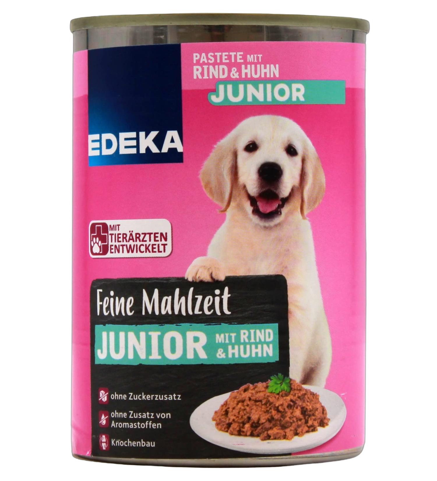 Edeka Fine Wet Dog Food with Beef and Chicken (12 x 400 g) - Buy Online on GoSupps.com