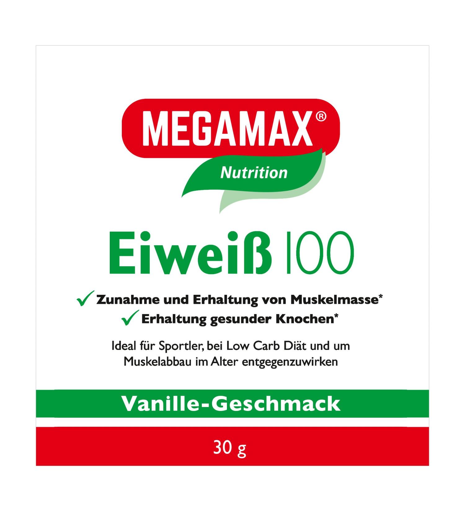 Buy Megamax Protein Vanilla 30g - Low Carb Aspartame-Free Whey & Milk Protein for Muscle Building & Baking | International Shipping - Buy Online on GoSupps.com