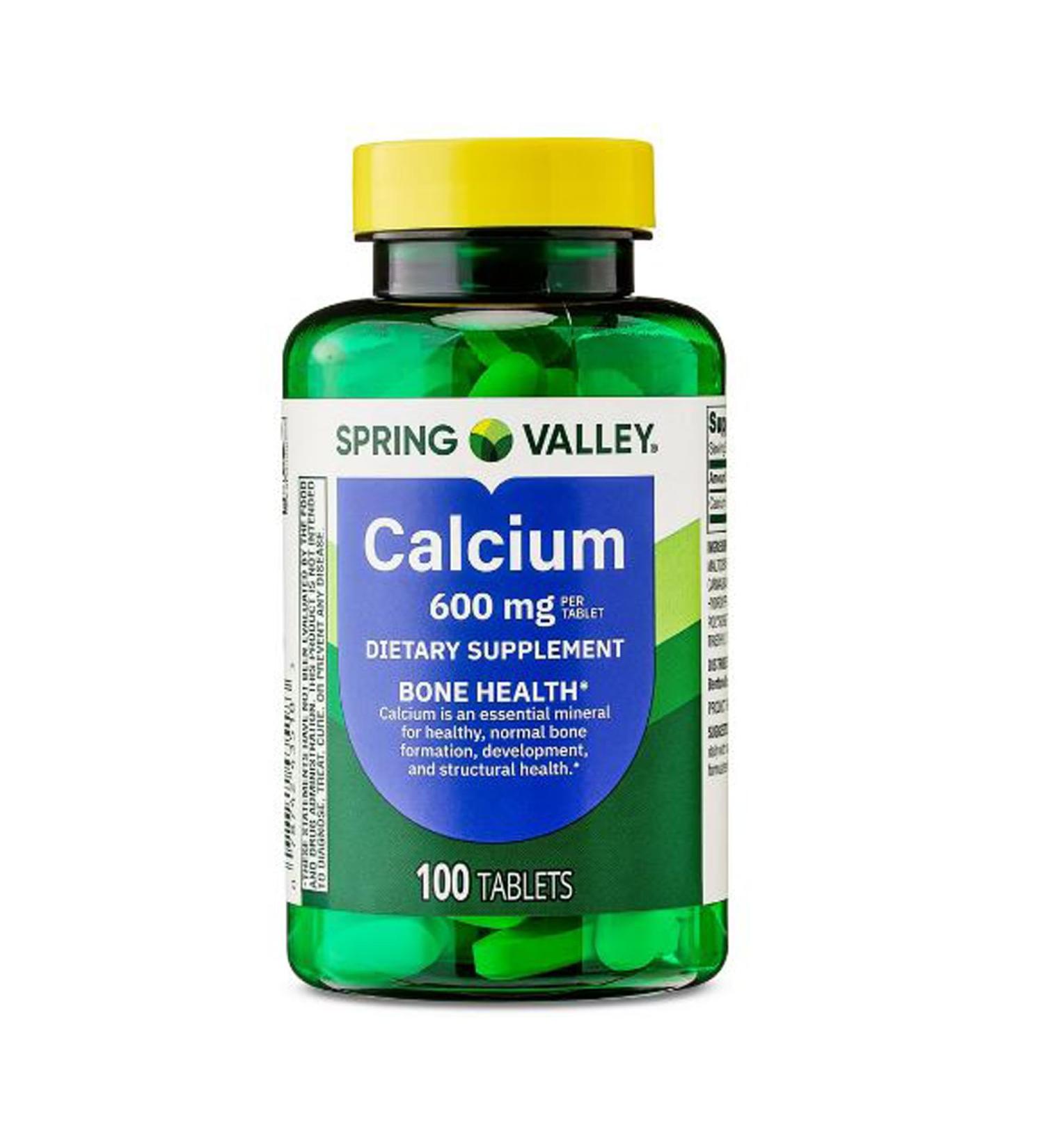 H4U - Spring Valley Calcium Bone Health Dietary Supplement Tablets 600 mg 100 Count - Buy Online on GoSupps.com