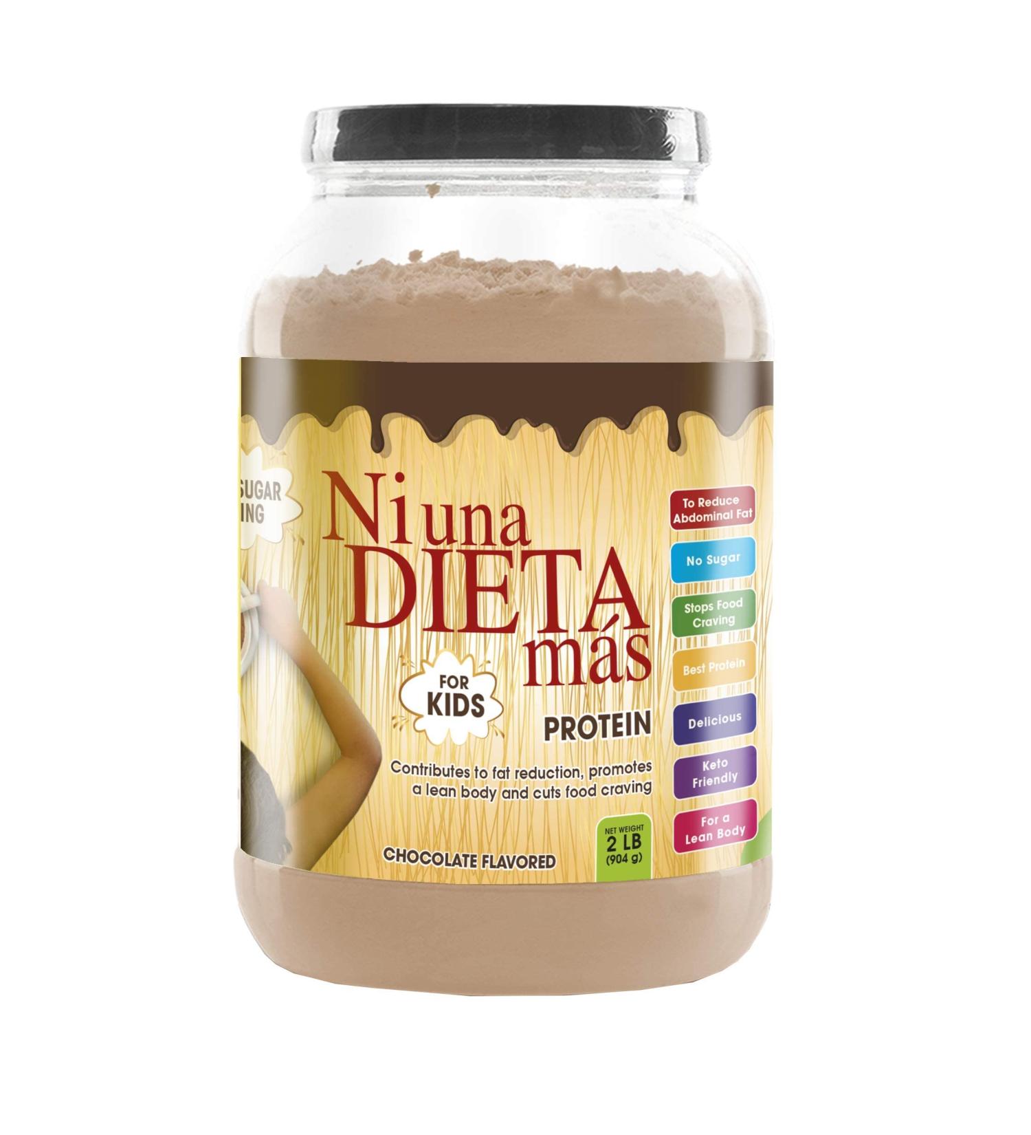 NI UNA DIETA MAS Chocolate Protein: Reduces Abdominal Fat & Curbs Food Cravings for Kids and Adults - Buy Online on GoSupps.com