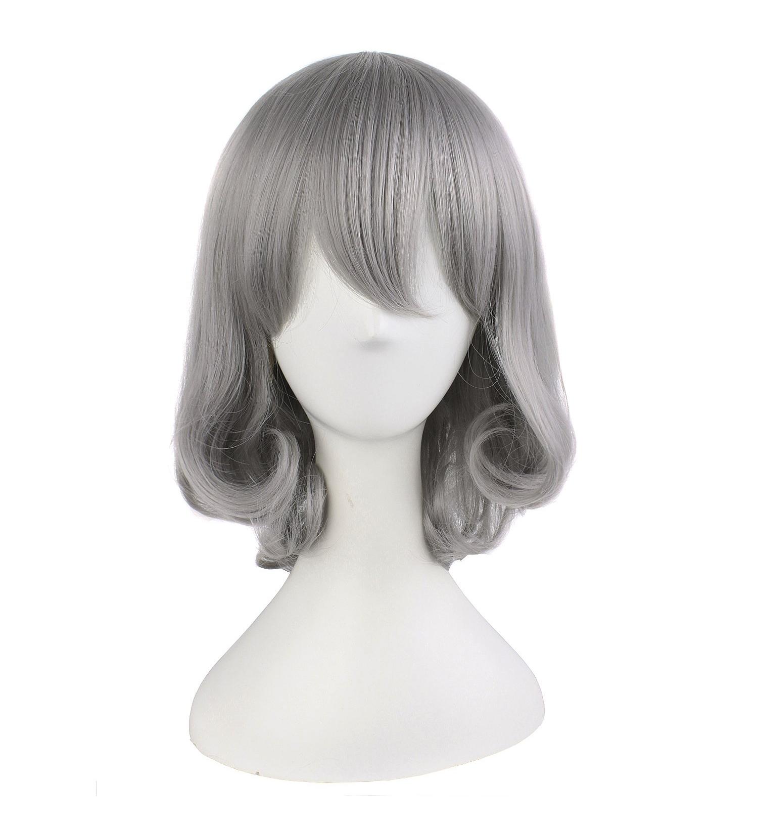 Buy MapofBeauty 18/45cm Silver Gray Curly Lolita Wig - Fashionable Women's Cosplay Hair Accessory - Buy Online on GoSupps.com