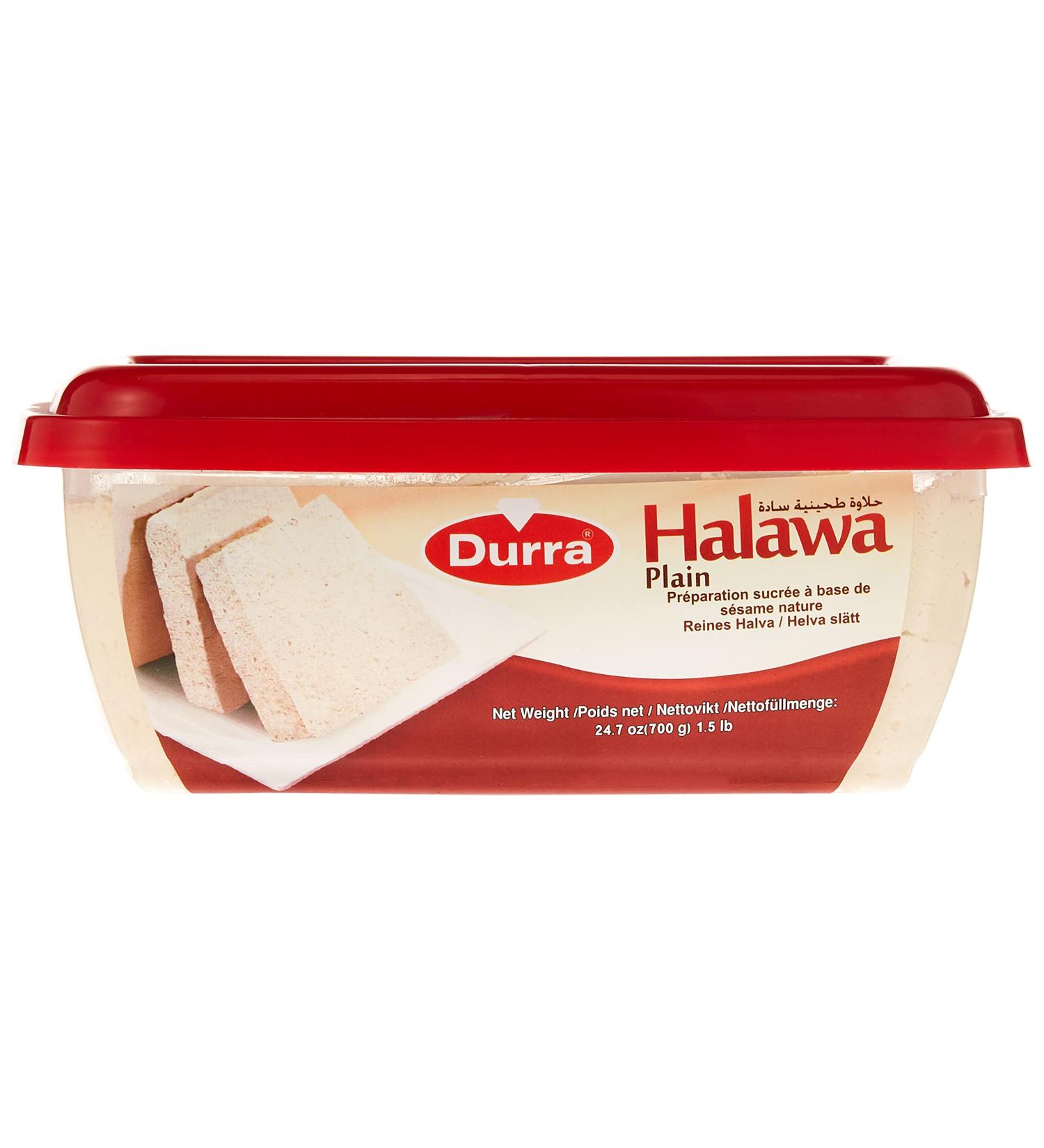 Durra Halawe Natur Sada - Thick Sweet Halva Chalwa & Helva | 700g Re-lockable Packaging - Traditional Confectionery - Buy Online on GoSupps.com