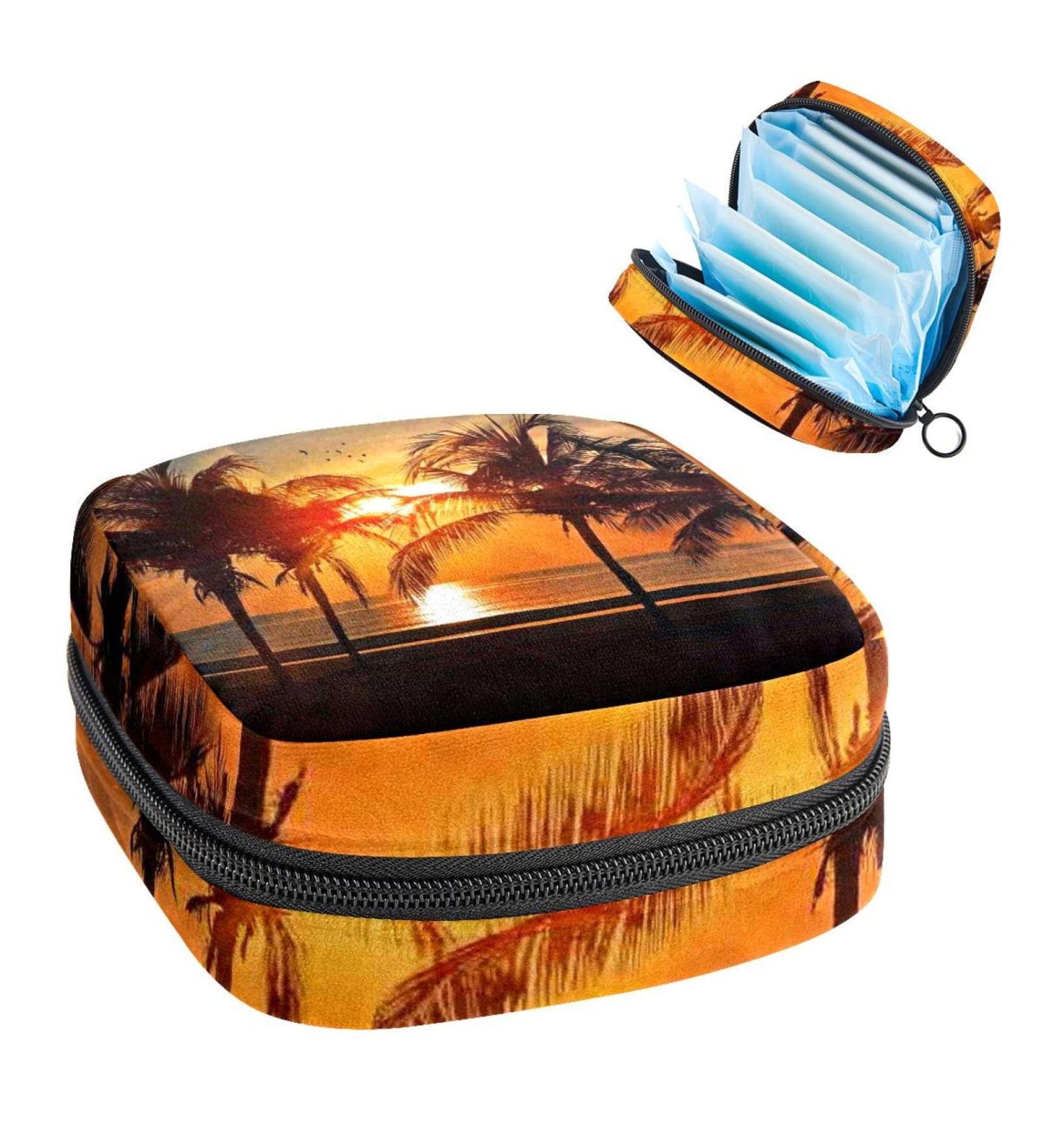 Gorgeous Beach Sunset Period Bag - Color5303 | Sanitary Napkin & Makeup Storage - Buy Online on GoSupps.com