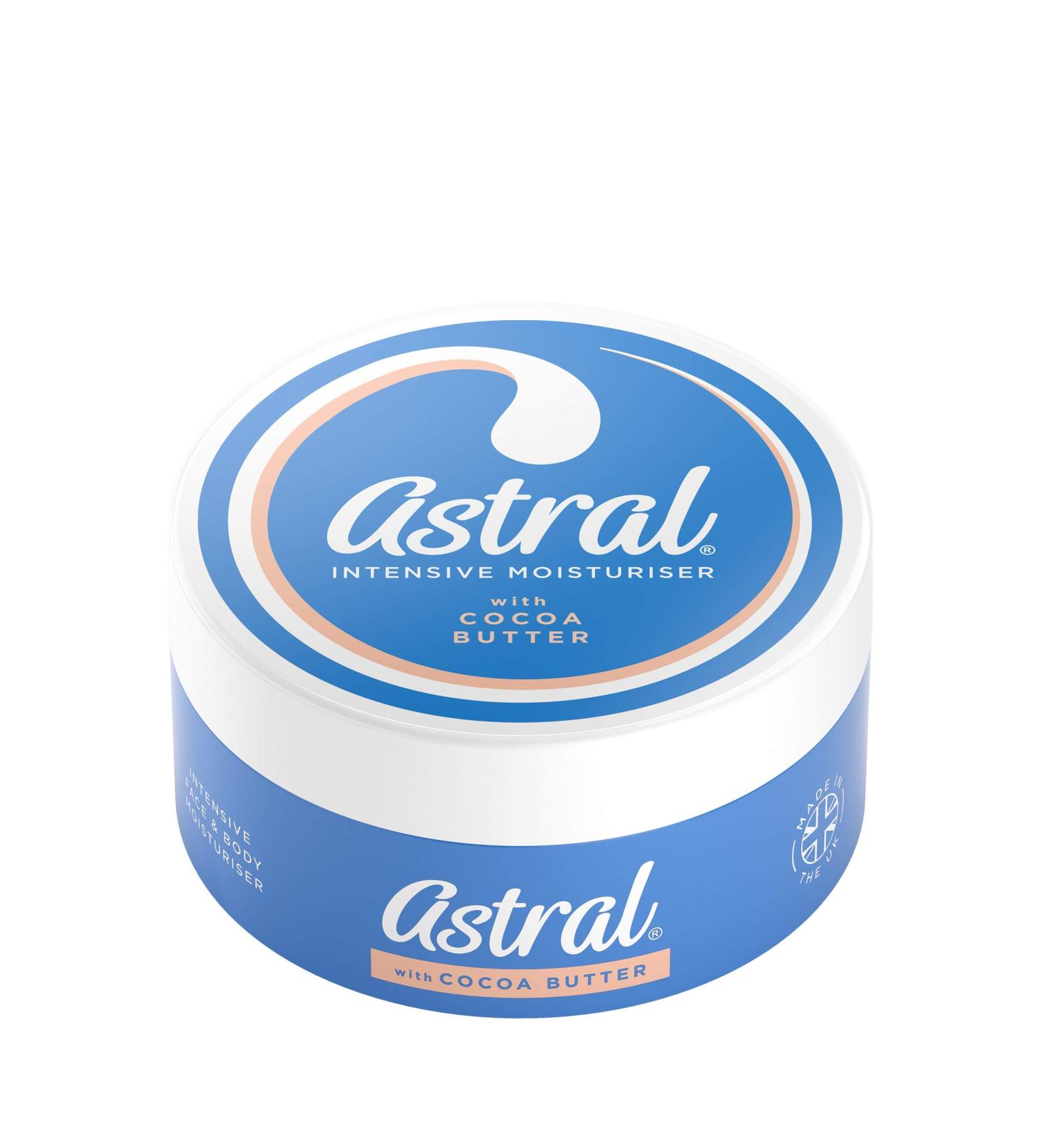 Astral Face & Body Intensive Moisturiser Cream with Cocoa Butter 200ml - Pack of 1 - Buy Online on GoSupps.com