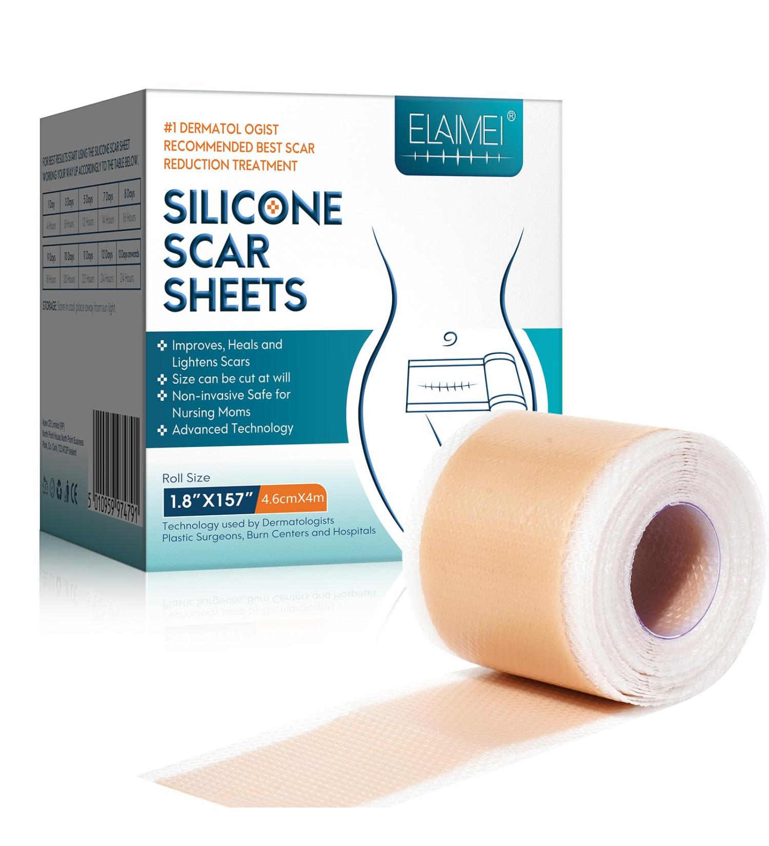 Silicone Scar Sheets 1.6x157 for Surgical Scars, C-Section, Keloid, Burn, Acne - 4M-157 - Buy Online on GoSupps.com