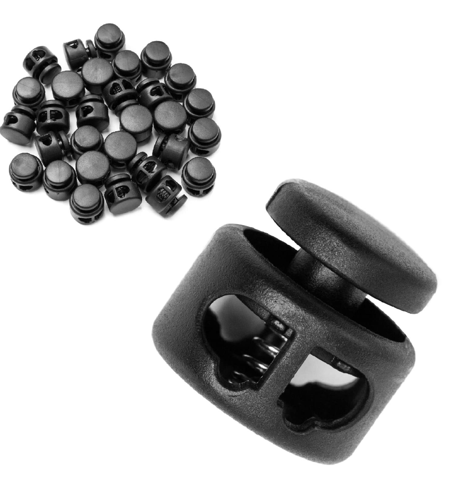 TXSN 30PCS Plastic Cord Locks Spring Stopper Fastener Toggles for Drawstrings  Paracord  Bags  Shoelaces  Clothing and More  Columnar Shape Double Holes - Buy Online on GoSupps.com