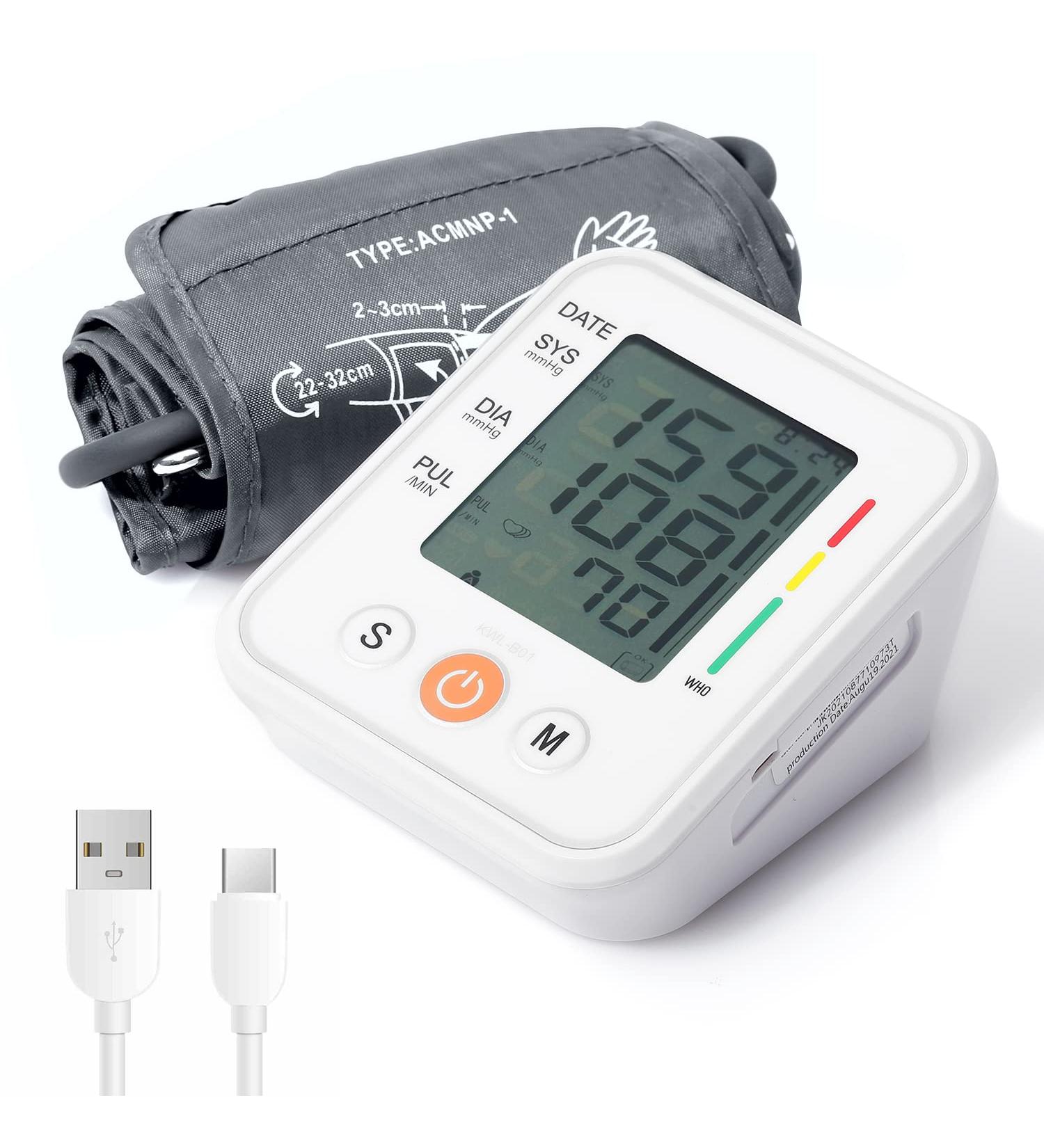 SDOM Upper Arm Blood Pressure Monitor with Adjustable BP Cuff | LCD Screen, 2x99 Memory, Storage Bag | Home Use Blood Pressure Kit - Buy Online on GoSupps.com