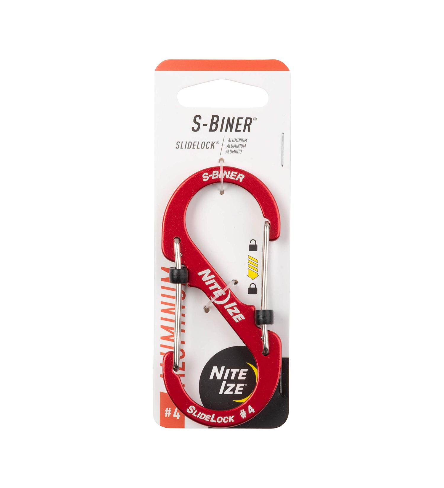 Nite Ize LSBA4-10-R6 S-Biner SlideLock Dual Locking Carabiner #4 - Red - Buy Online on GoSupps.com