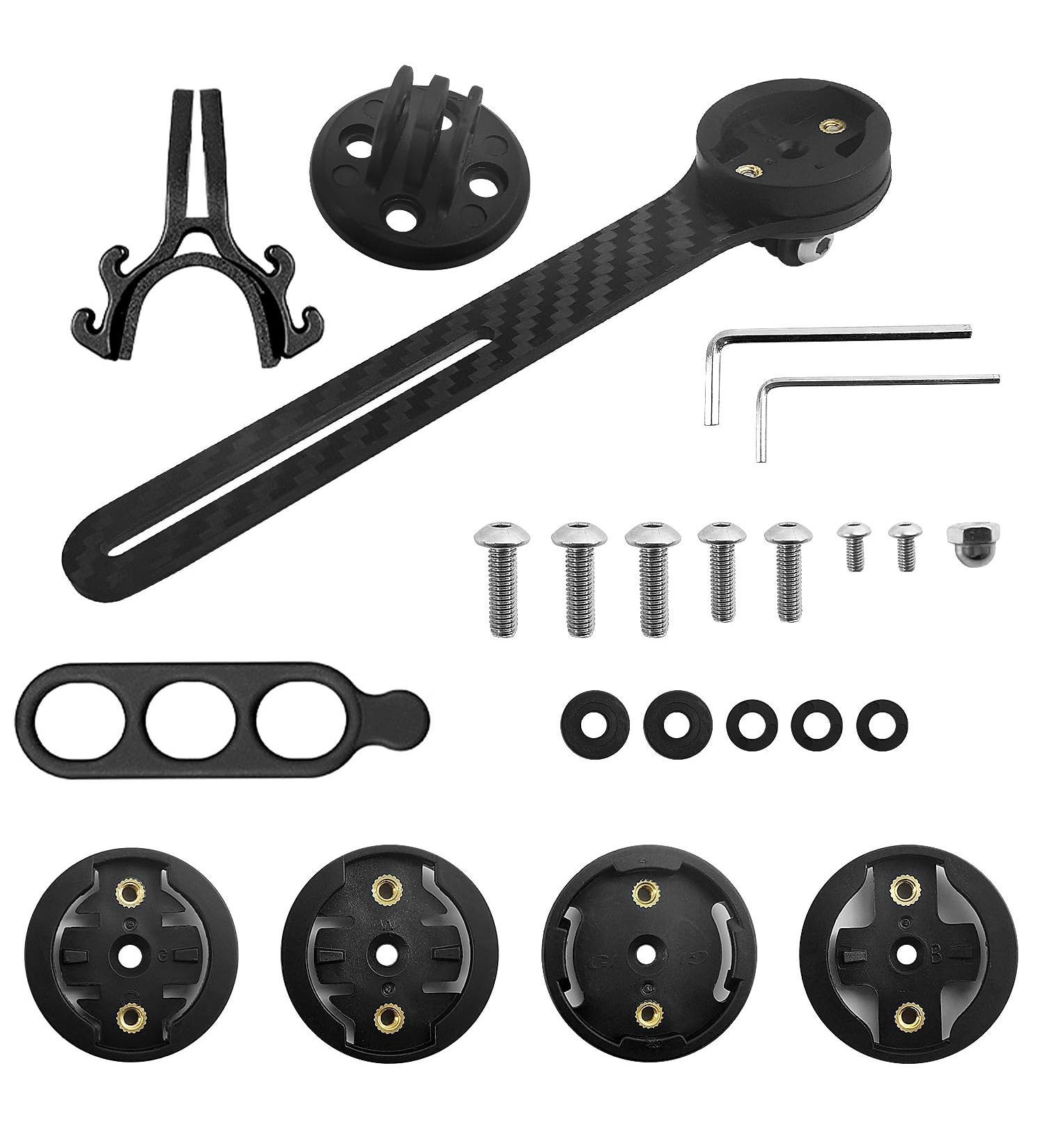 8 Pieces Bicycle Computer Bracket Set for Garmin & Wahoo - Integrated Racing Bike Bracket with Screws (Black) - Buy Online on GoSupps.com