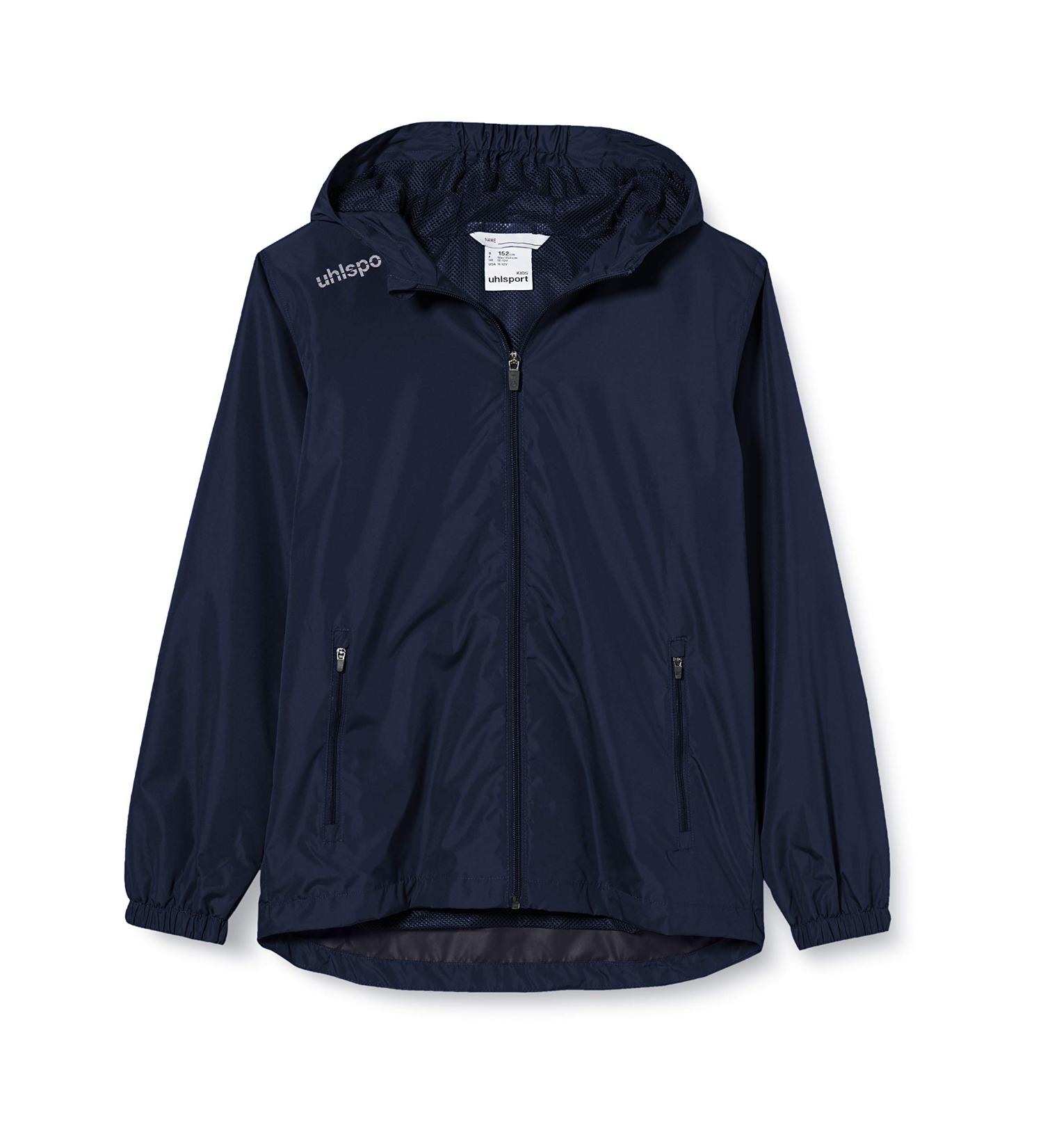uhlsport Men's Essential Rain Jacket - 4XL Navy Blue/White | Lightweight Waterproof Jacket for Outdoor Activities - Buy Online on GoSupps.com