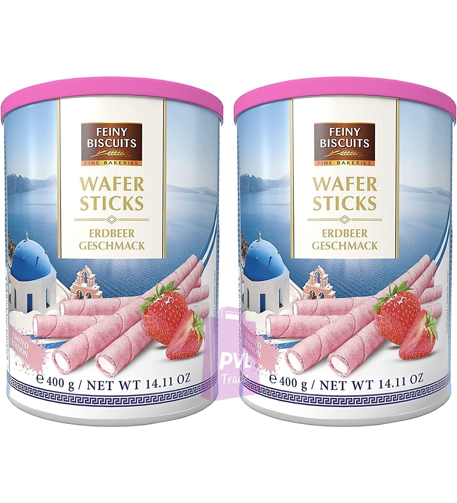 Pack of 2 wafer rolls with strawberry flavored cream 400 g - Buy Online on GoSupps.com