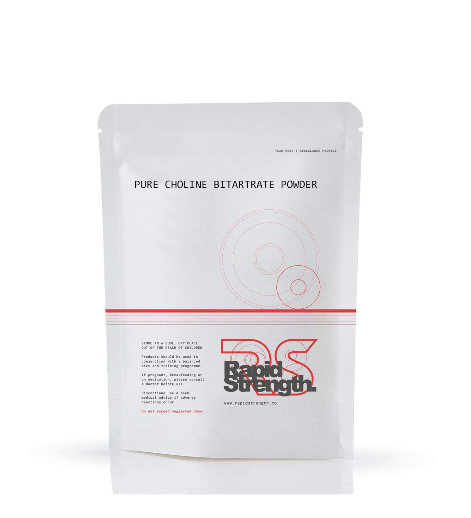 Choline Bitartrate Vegetarian Powder 100g - Premium Quality Made in UK | International Shipping Available - Buy Online on GoSupps.com