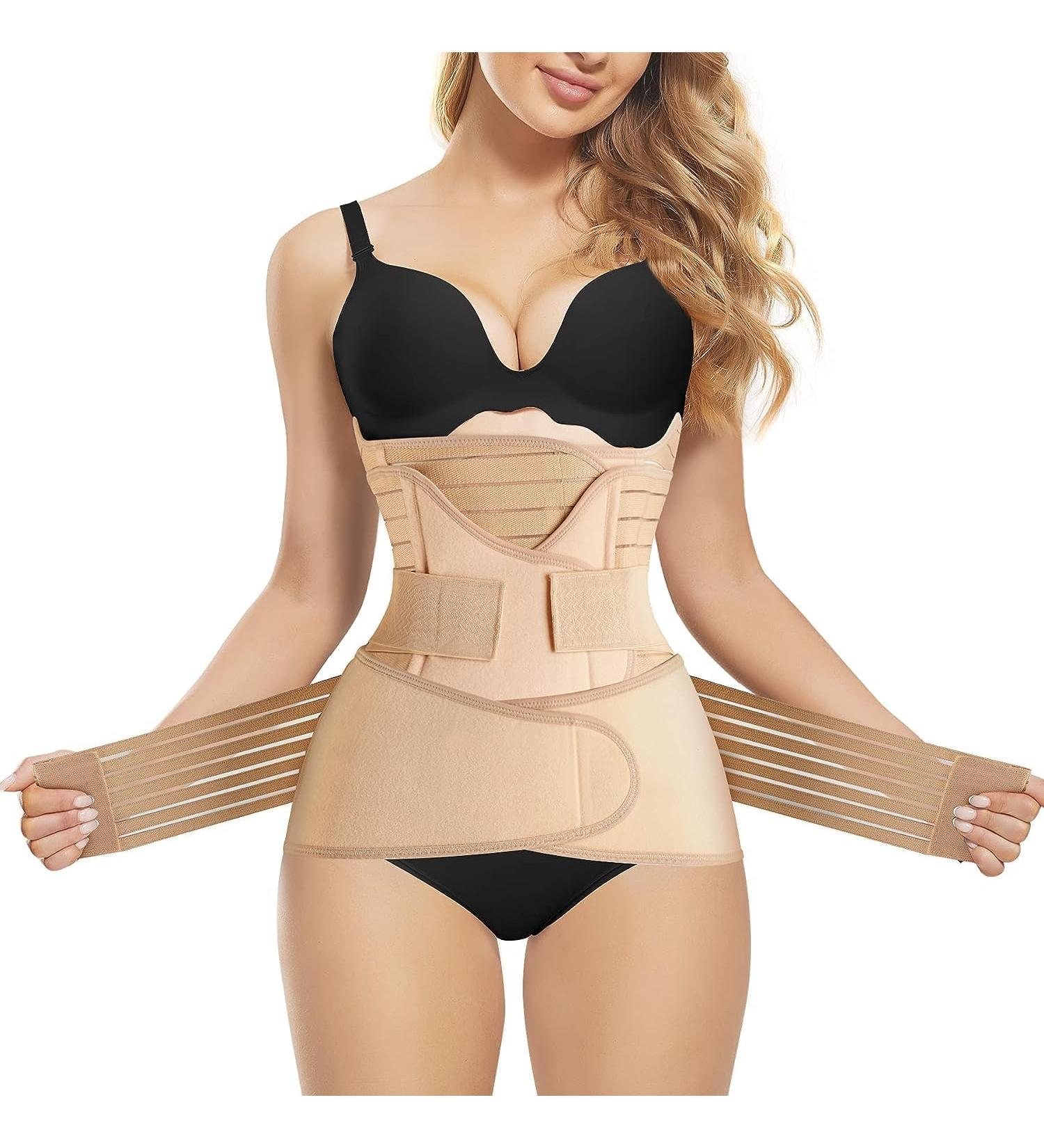 3 in 1 Postpartum Abdominal Belt | C-Section Recovery & Back Support - Beige | One Size Fits All - Buy Online on GoSupps.com