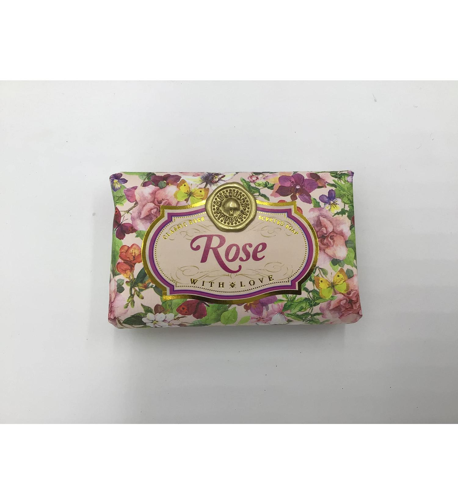 Rose - Gift Soap Bar For Her Birthday Rose Scent Mum Grandmother Cleanser Lather Present Girl
