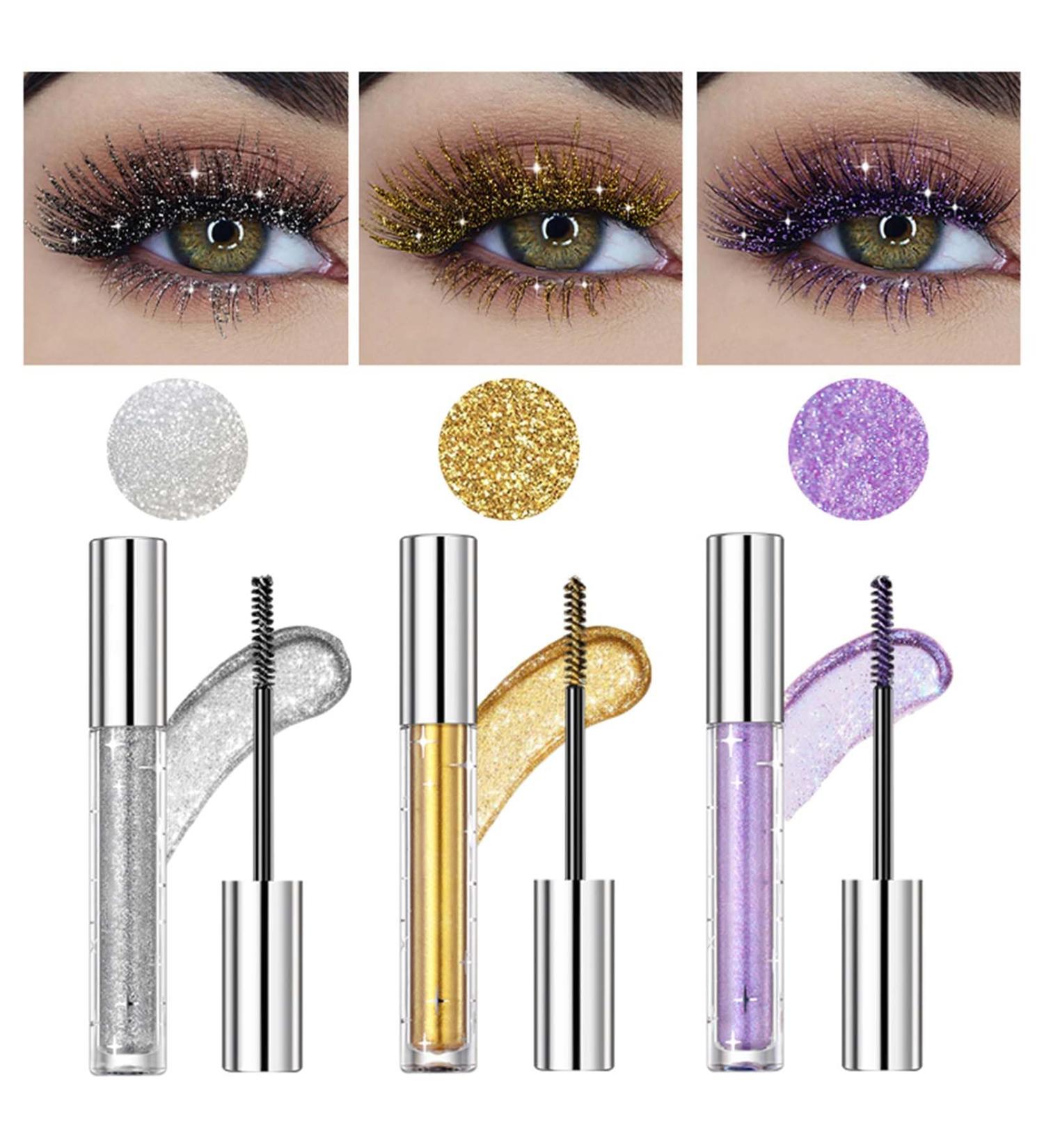  EONFAVE Liquid Glitter Mascara Lash Mascara 3 Pack Silver Gold Purple Volume Mascara - Buy Online on GoSupps.com
