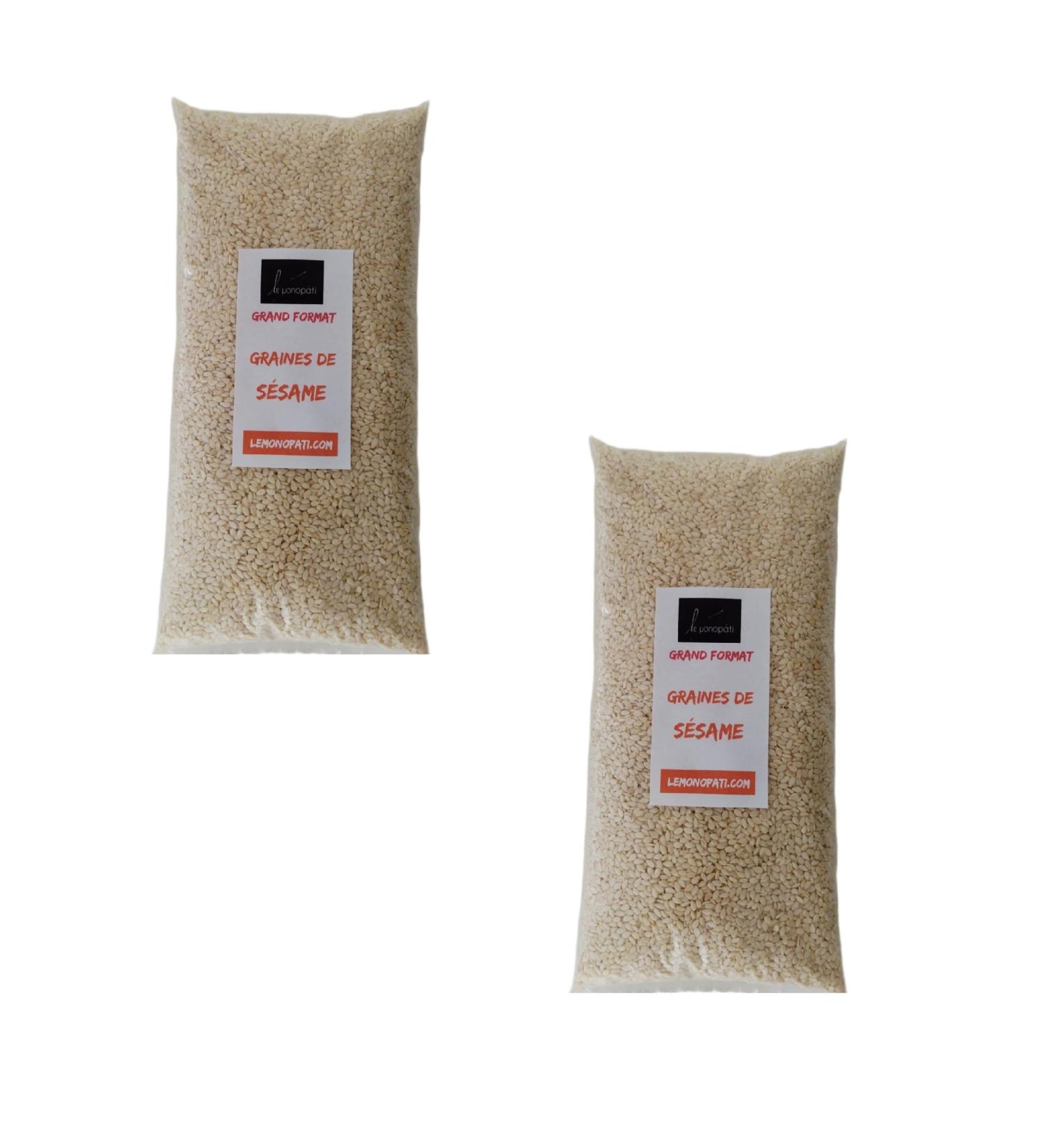 Marque fran aise ind pendante | Petite entreprise familiale | Graines de S same 450g (2x225g) | Le Monopati Grand Format | Origine Inde | 100% Naturel | Sans additifs ni conservateurs