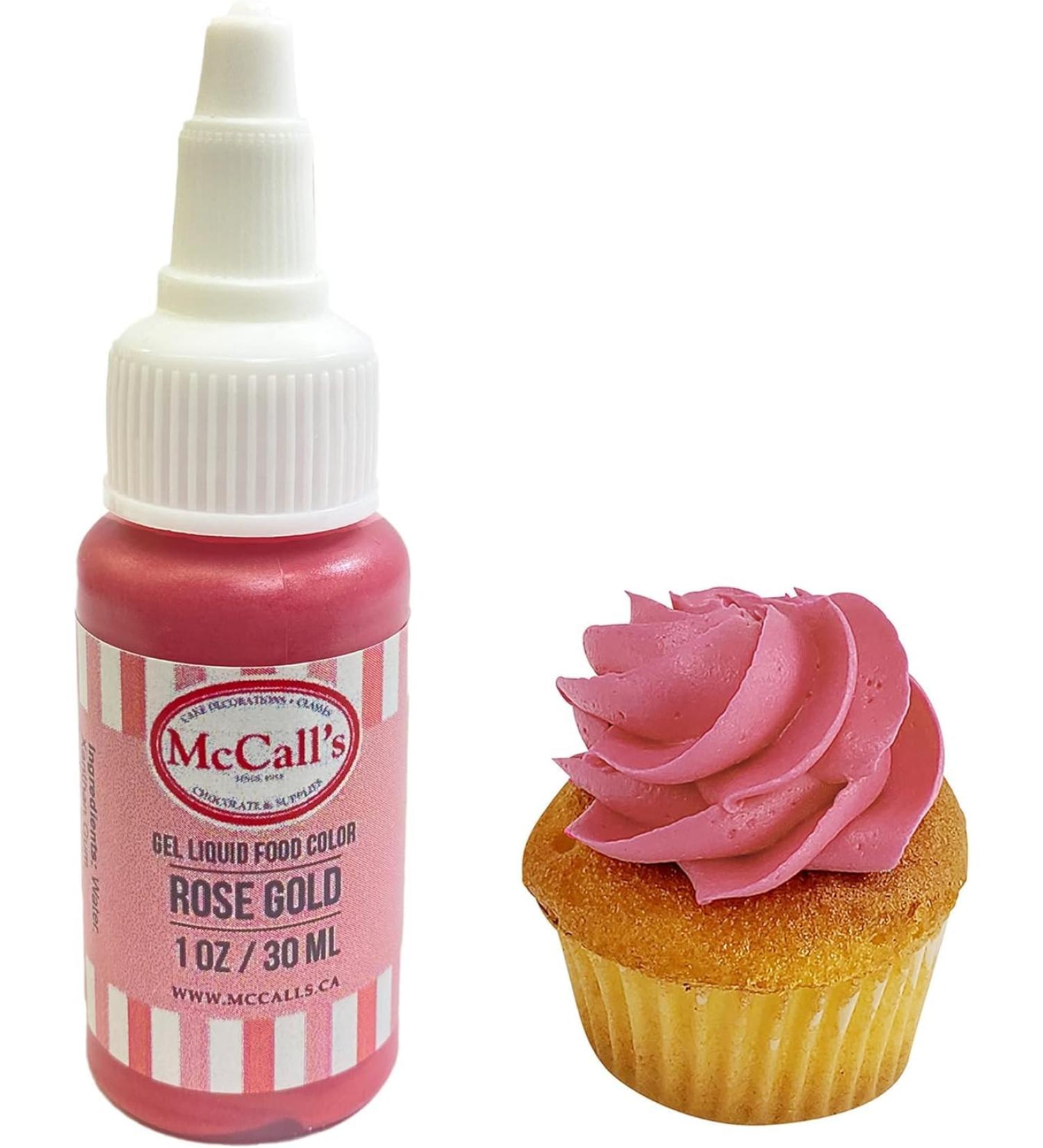 McCall's Liquid Gel Food Color 1 oz (Rose Gold 30 ml) Rose Gold 30 ml (Pack of 1) - Buy Online on GoSupps.com