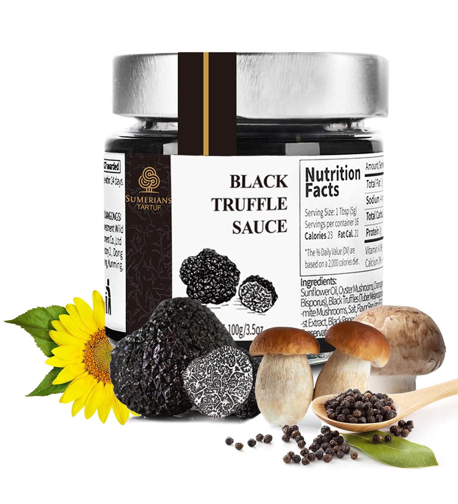 Sumerians Tartuf Black Truffle Sauce - Original Truffle Flavor for Pizza, Risotto, Meats & More - Plant Based, Vegan & GMO Free - 3 Pack - Buy Online on GoSupps.com