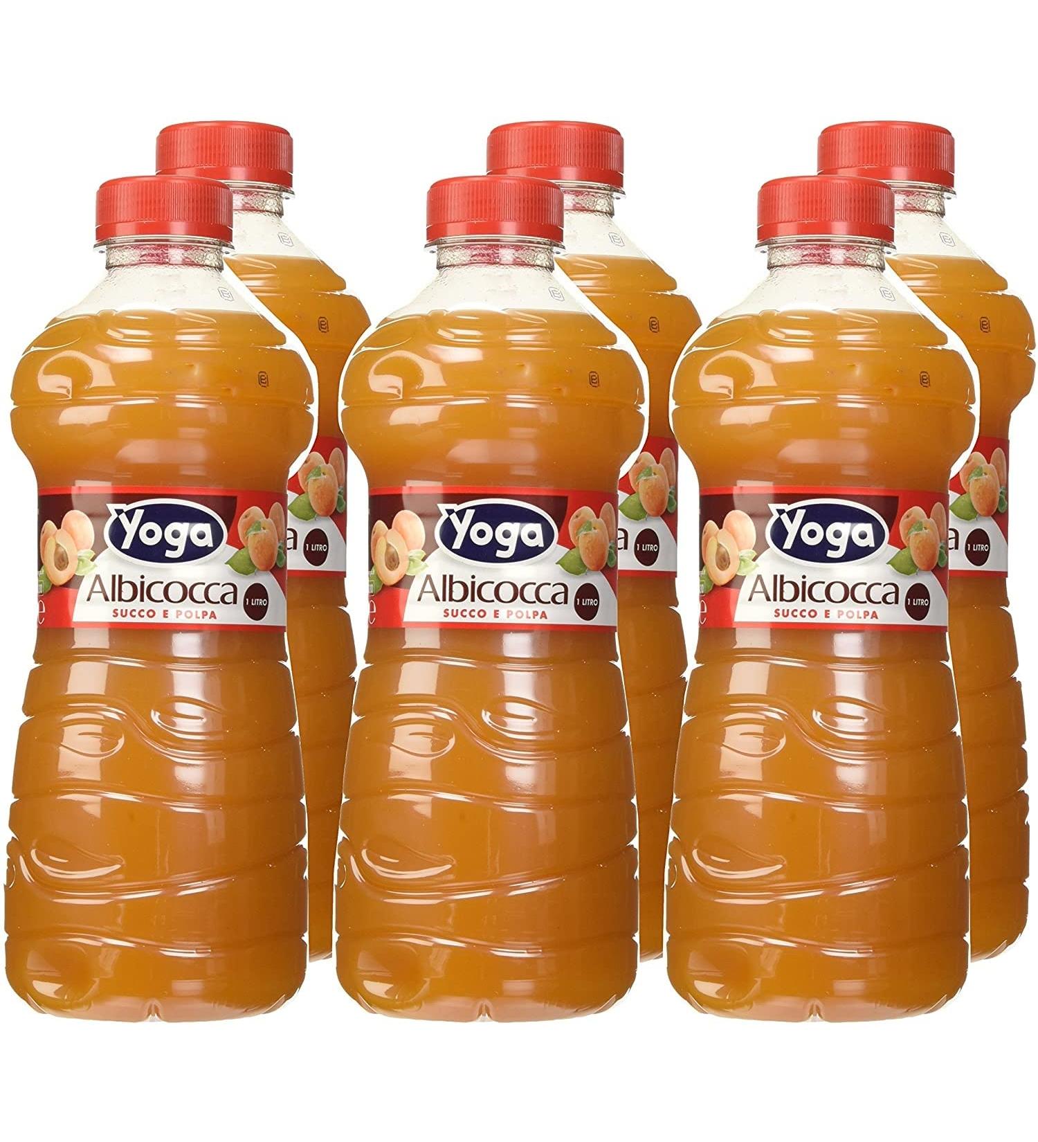 Yoga Yoga - Juice & Pulp Apricot - 1000ml Pack of 6