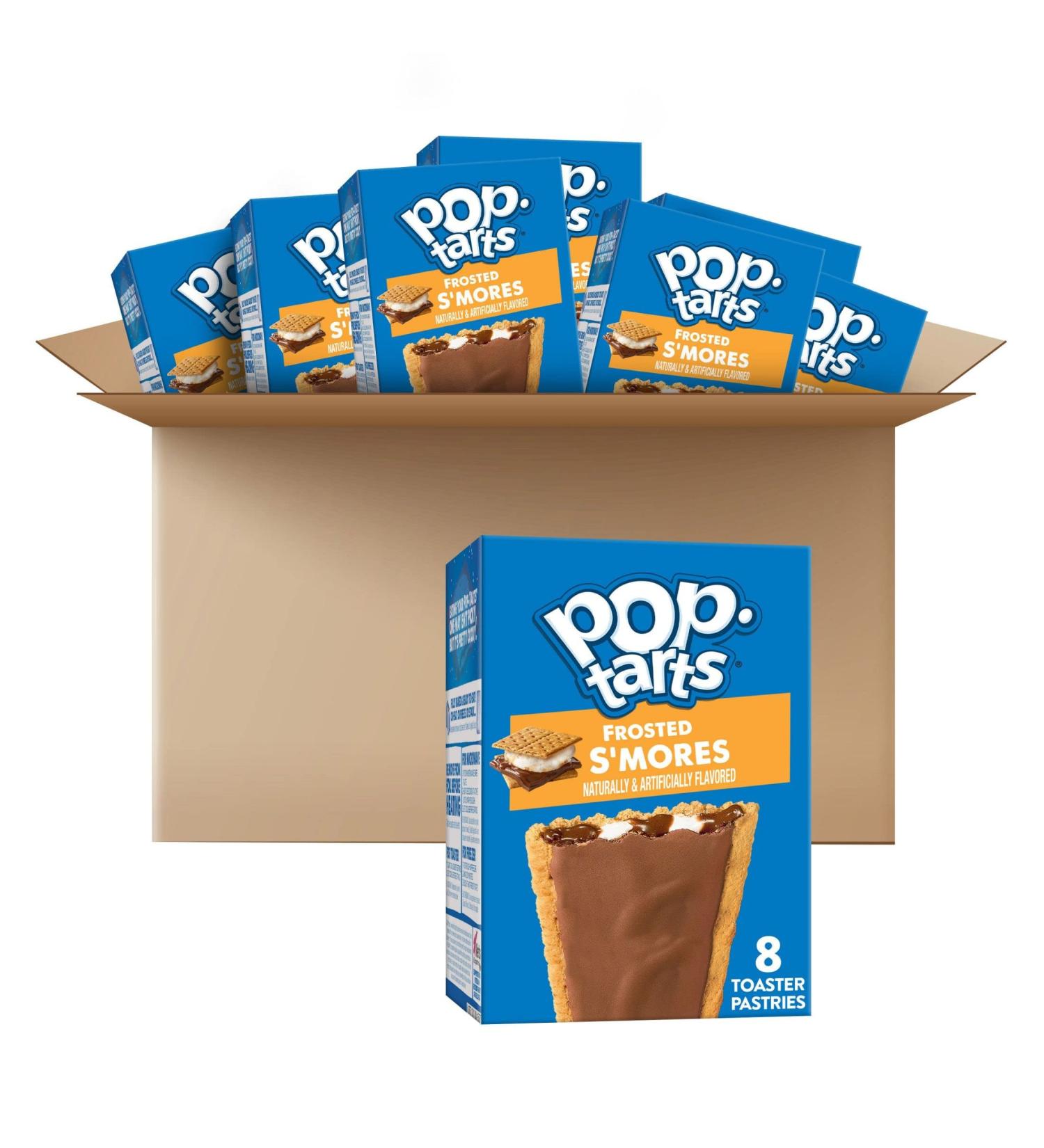 Pop-Tarts Frosted S'mores Breakfast Toaster Pastries - 32 Count Case - Buy Online on GoSupps.com