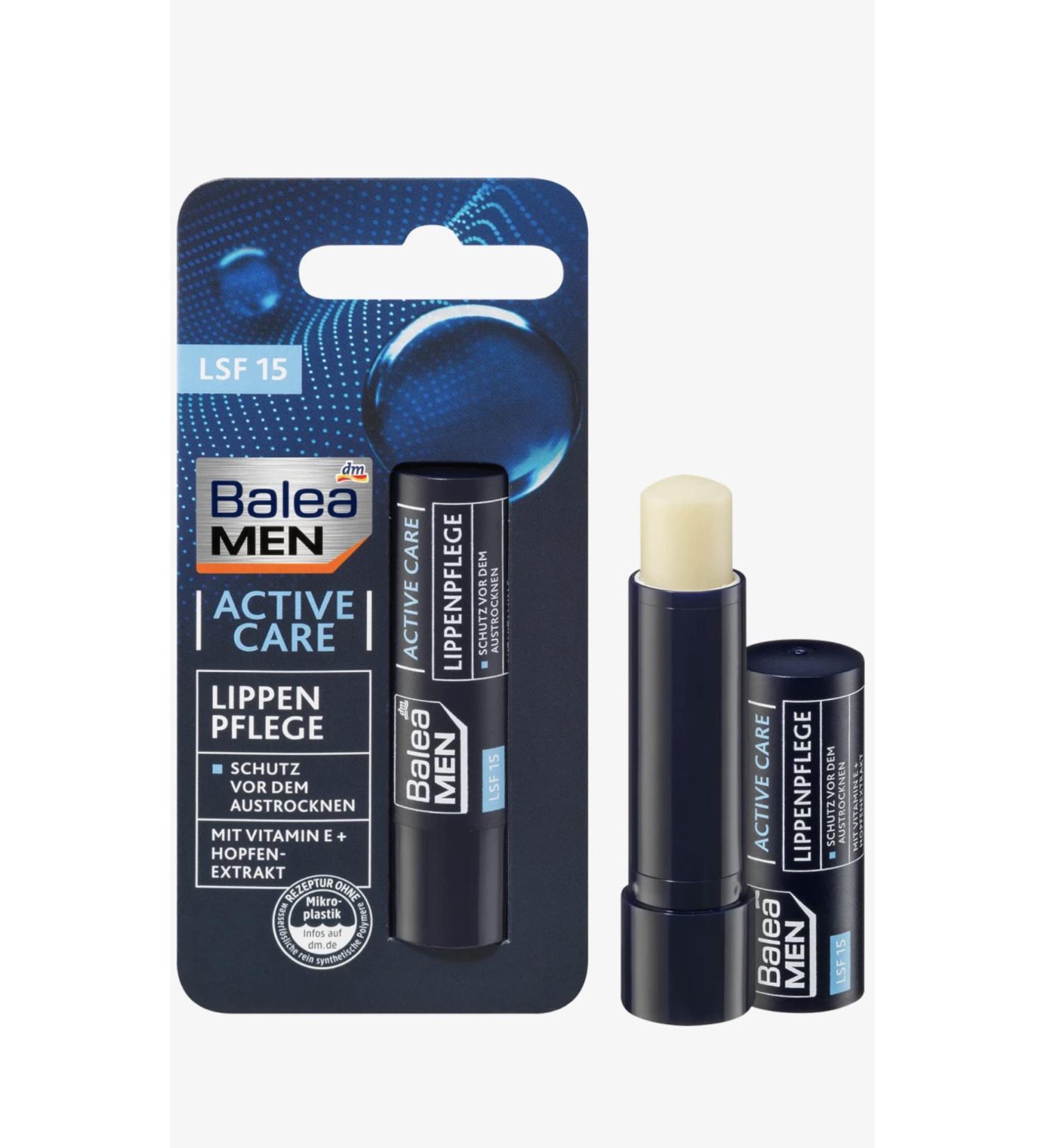 Balea MEN Active Care Lip Care SPF 15 1 x 4.8 g - Buy Online on GoSupps.com