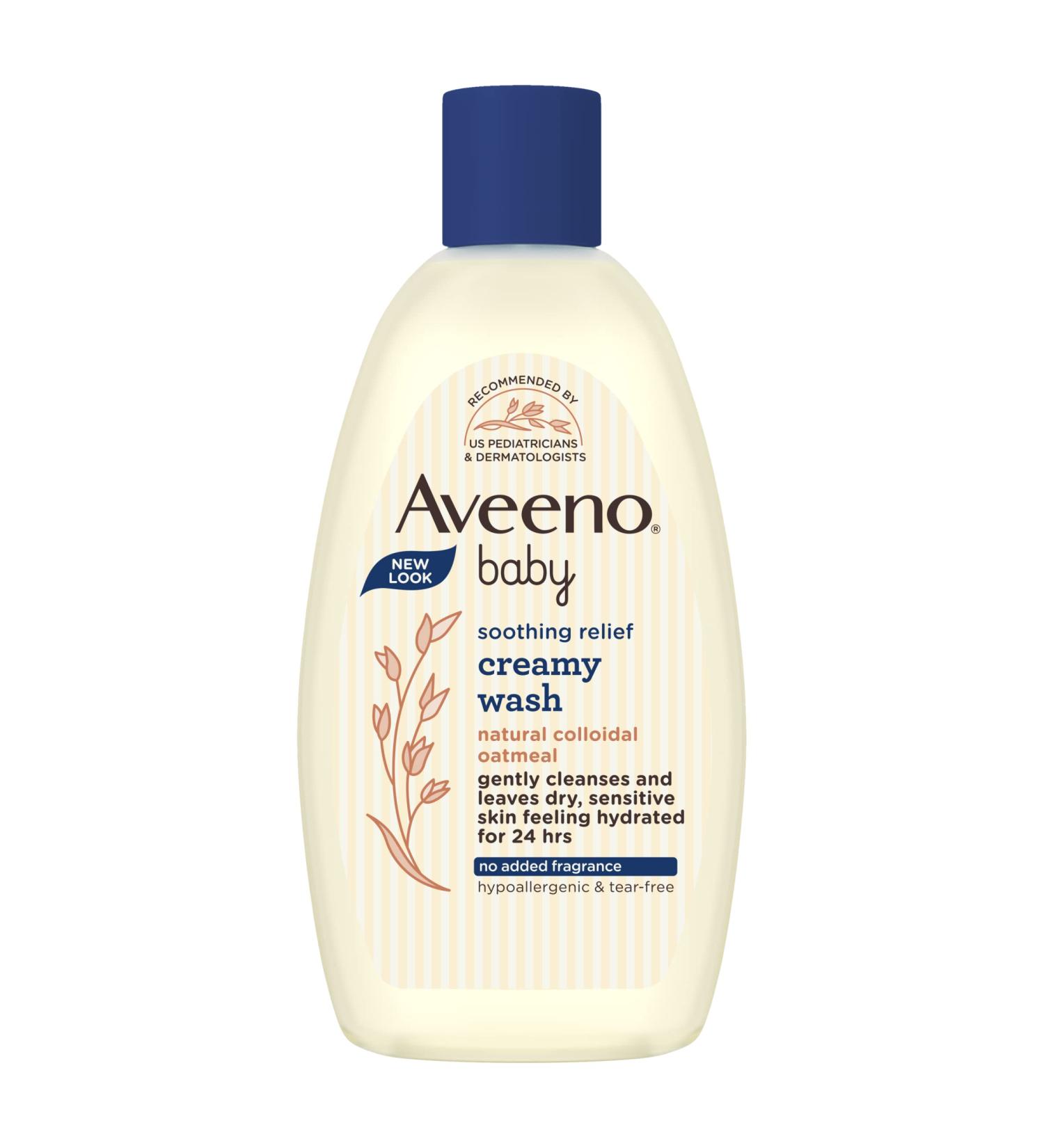 Aveeno Baby Soothing Relief Creamy Wash - Fragrance Free | 8 fl oz (236 ml) - Buy Online on GoSupps.com