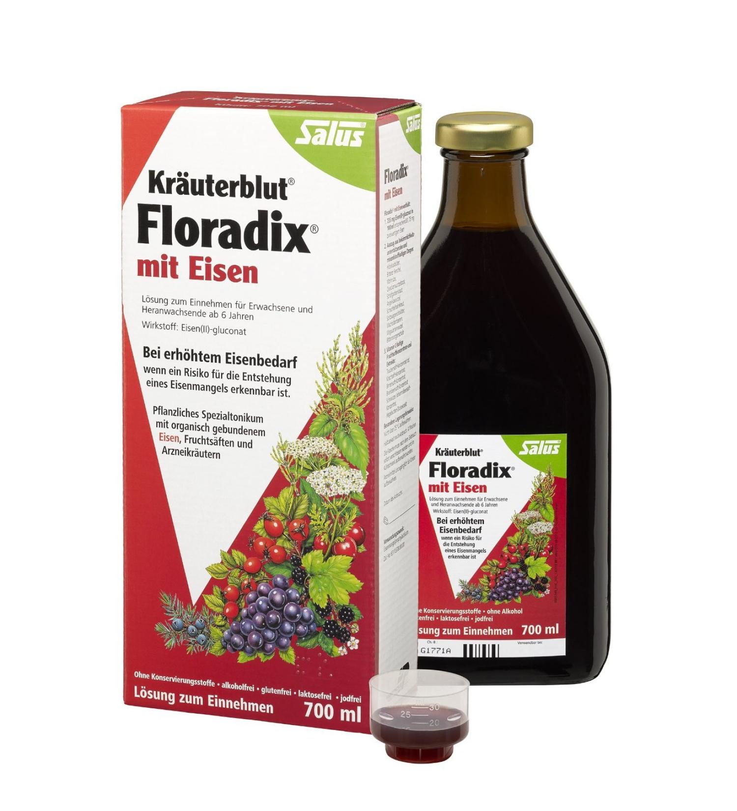 Salus Salus Floradix Pack of 2 bottles of herbal blood (2 x 700 ml)