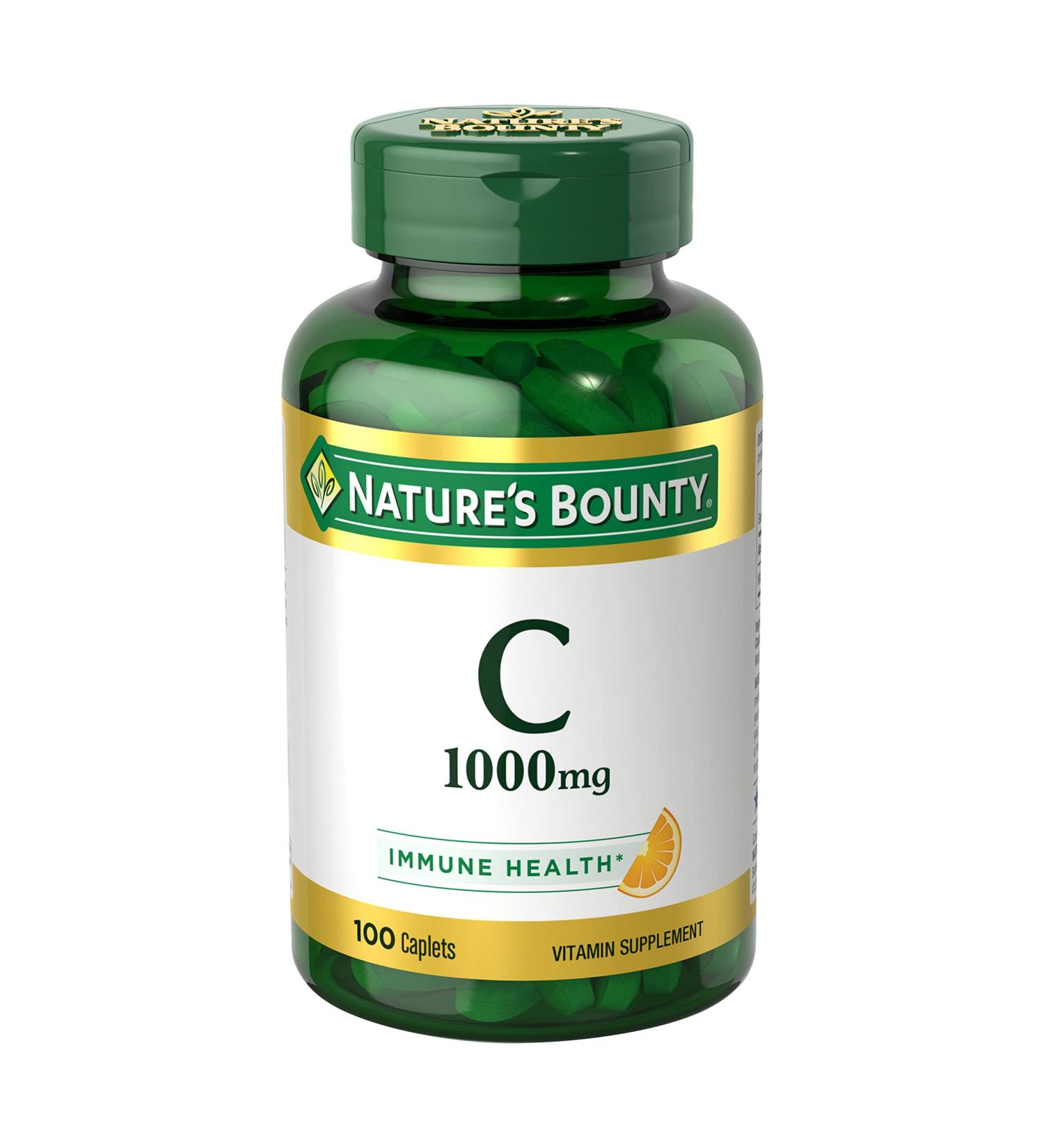 Nature's Bounty Vitamin C 1000 mg - 100 Caplets | Immune Support & Antioxidant - Buy Online on GoSupps.com