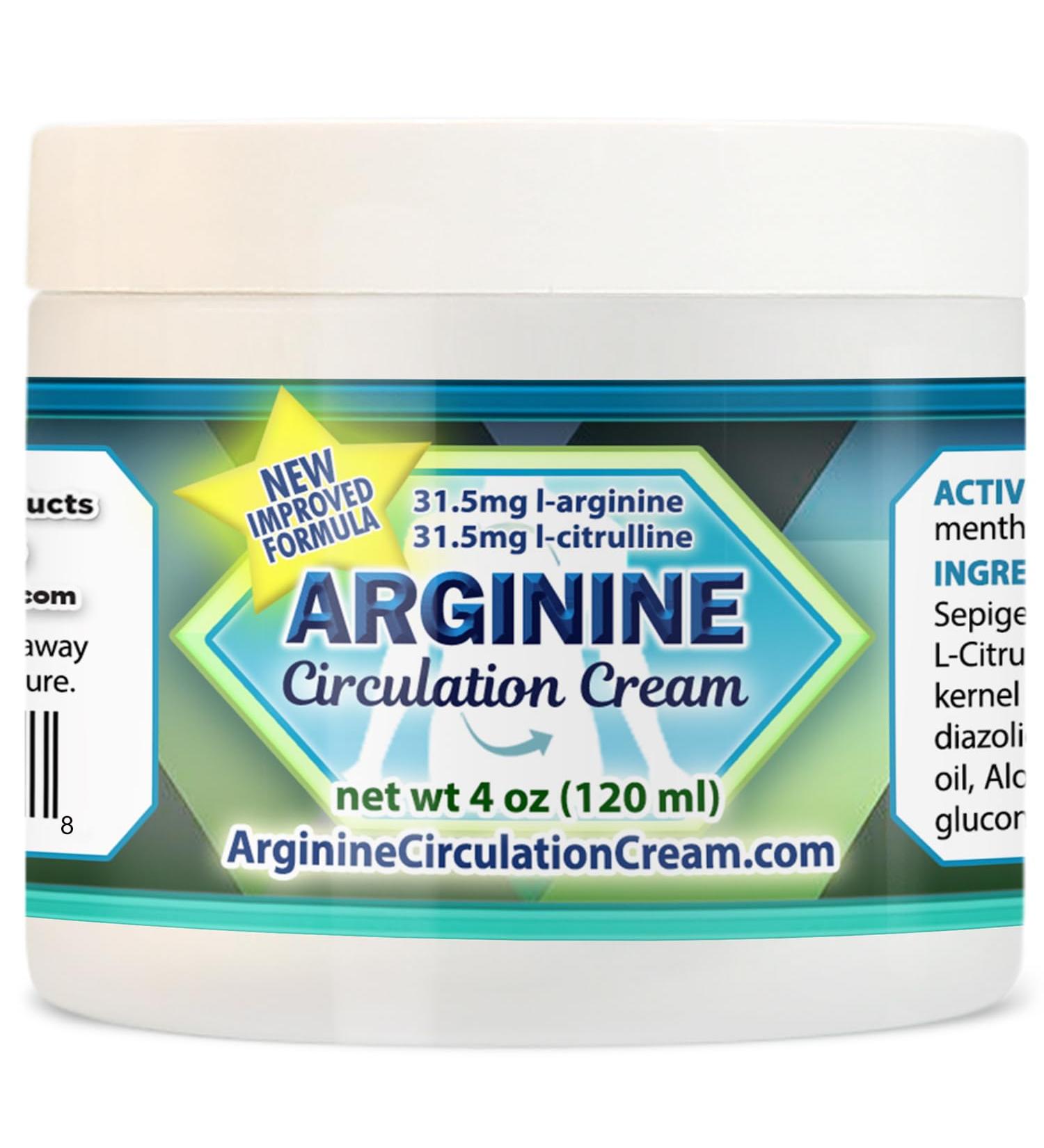 Arginine Circulation Cream 4 oz - Menthol L Arginine & L Citrulline Lotion - Supports Healthy Leg & Body Blood Flow - Whole Family Products 4 Ounce (Pack of 1) - Buy Online on GoSupps.com