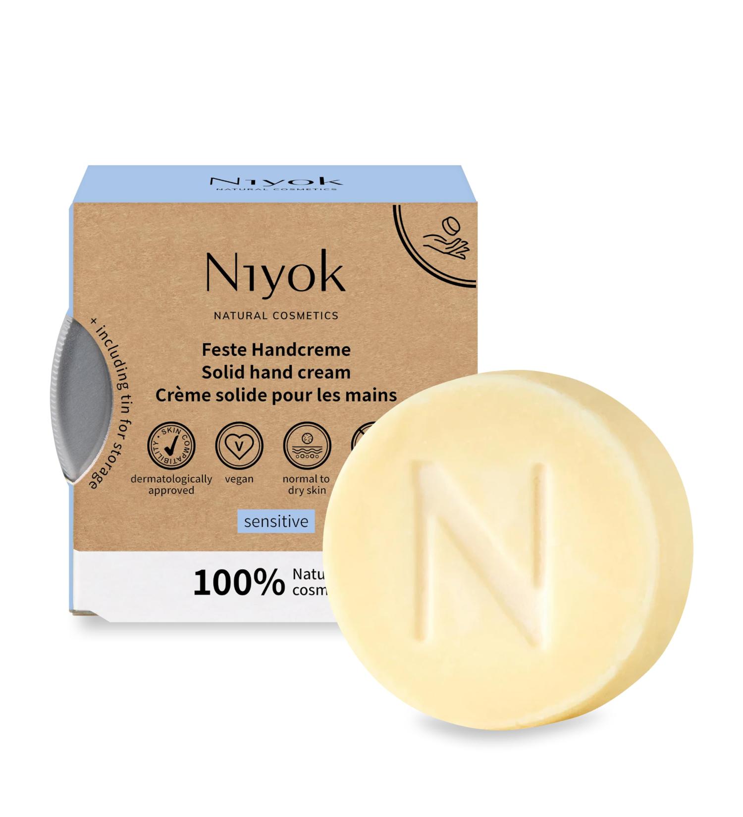 Niyok Firm hand cream "Sensitiv" (50g) Hand balm for sensitive and sensitive skin Fragrance-free hand cream Fast and natural absorption Basic lotion - Buy Online on GoSupps.com