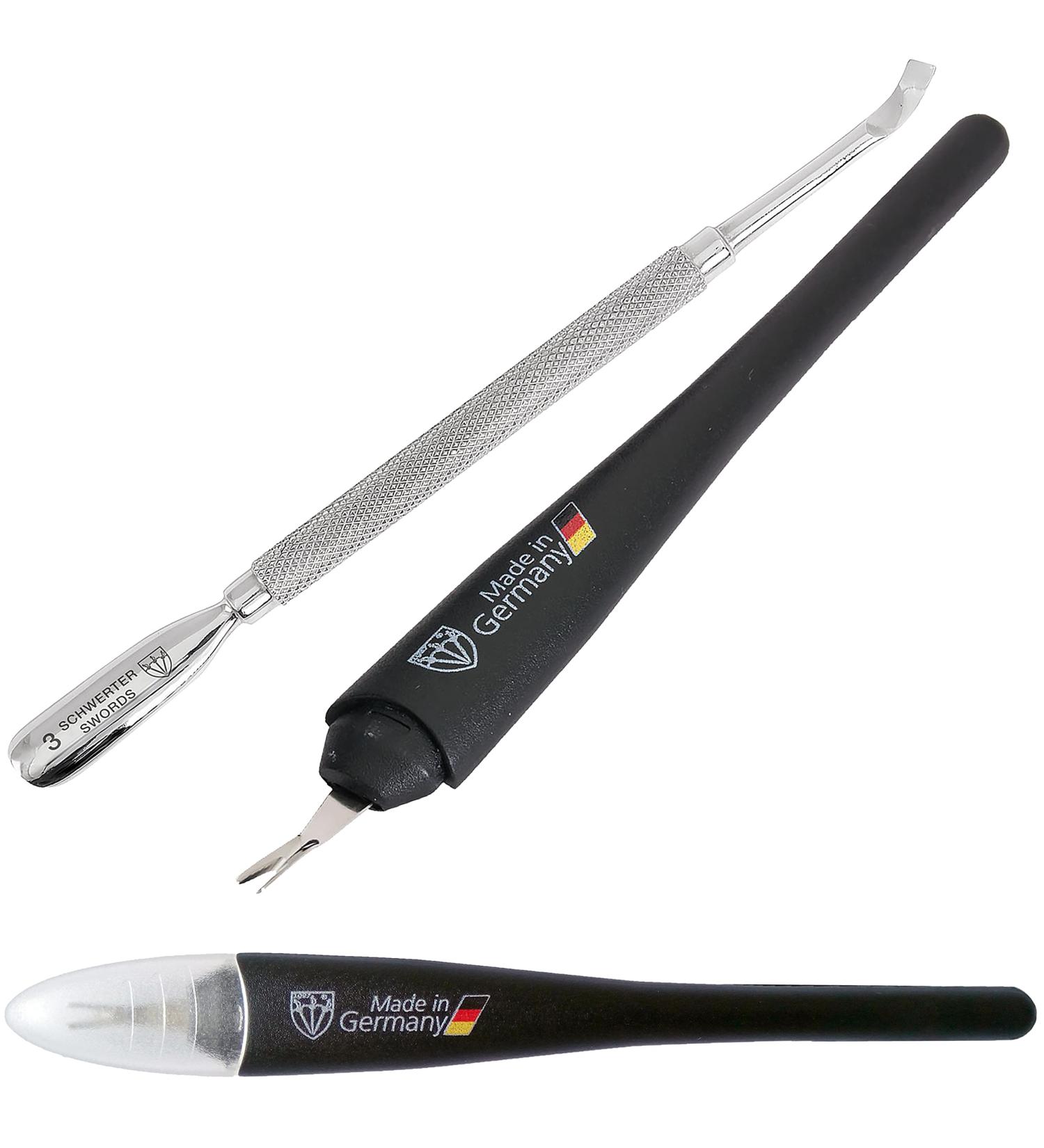 THREE SWORDS Cuticle Knife & Pusher - Premium Quality Cuticle Remover for Perfect Nails | International Shipping Available - Buy Online on GoSupps.com
