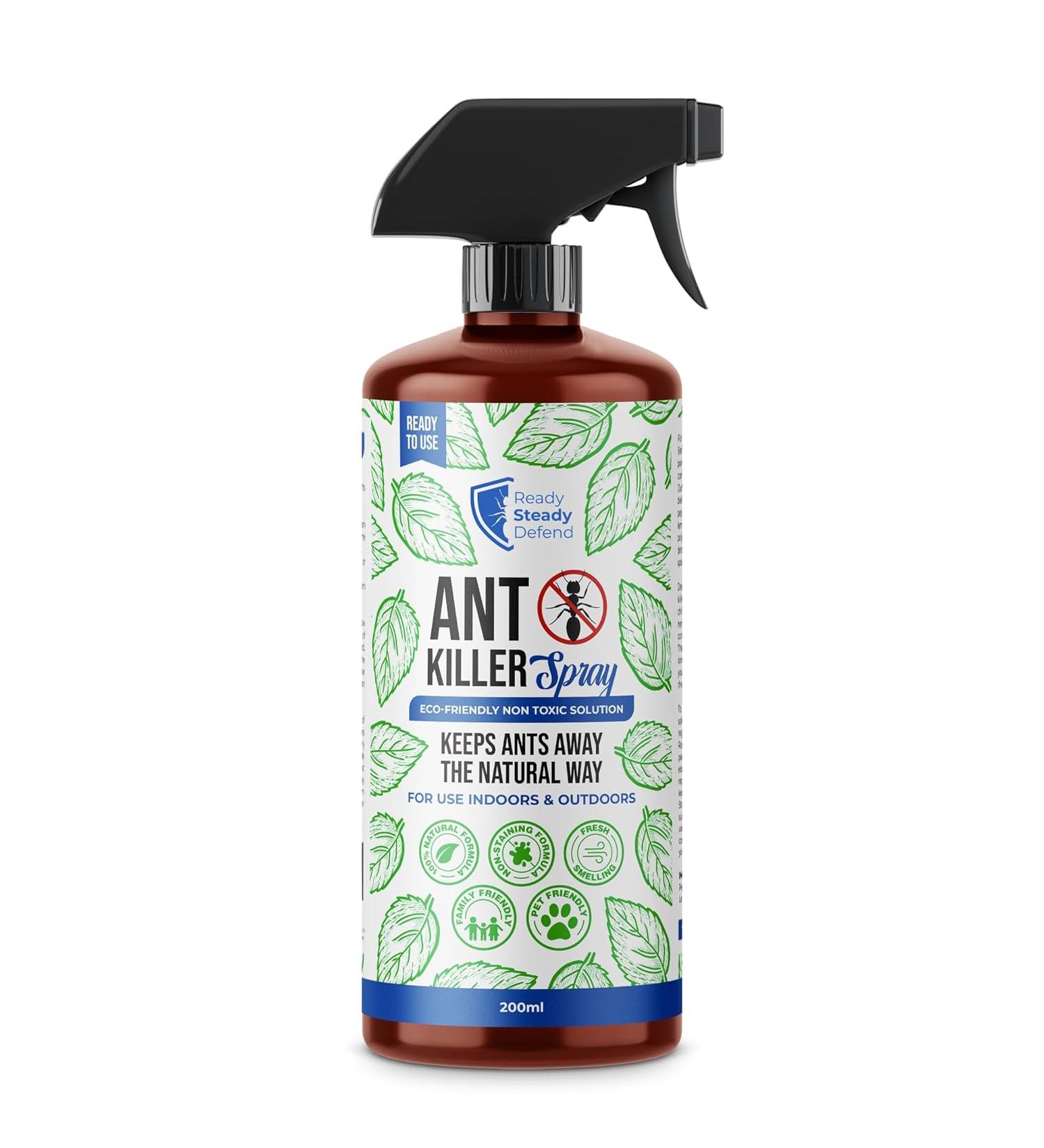 READY STEADY DEFEND Ant Repellent Spray Natural Ant Killer Long-Lasting Formula ersatile for Indoor & Outdoor Use Effective Ant Control Solution - 6.76 Oz - Buy Online on GoSupps.com