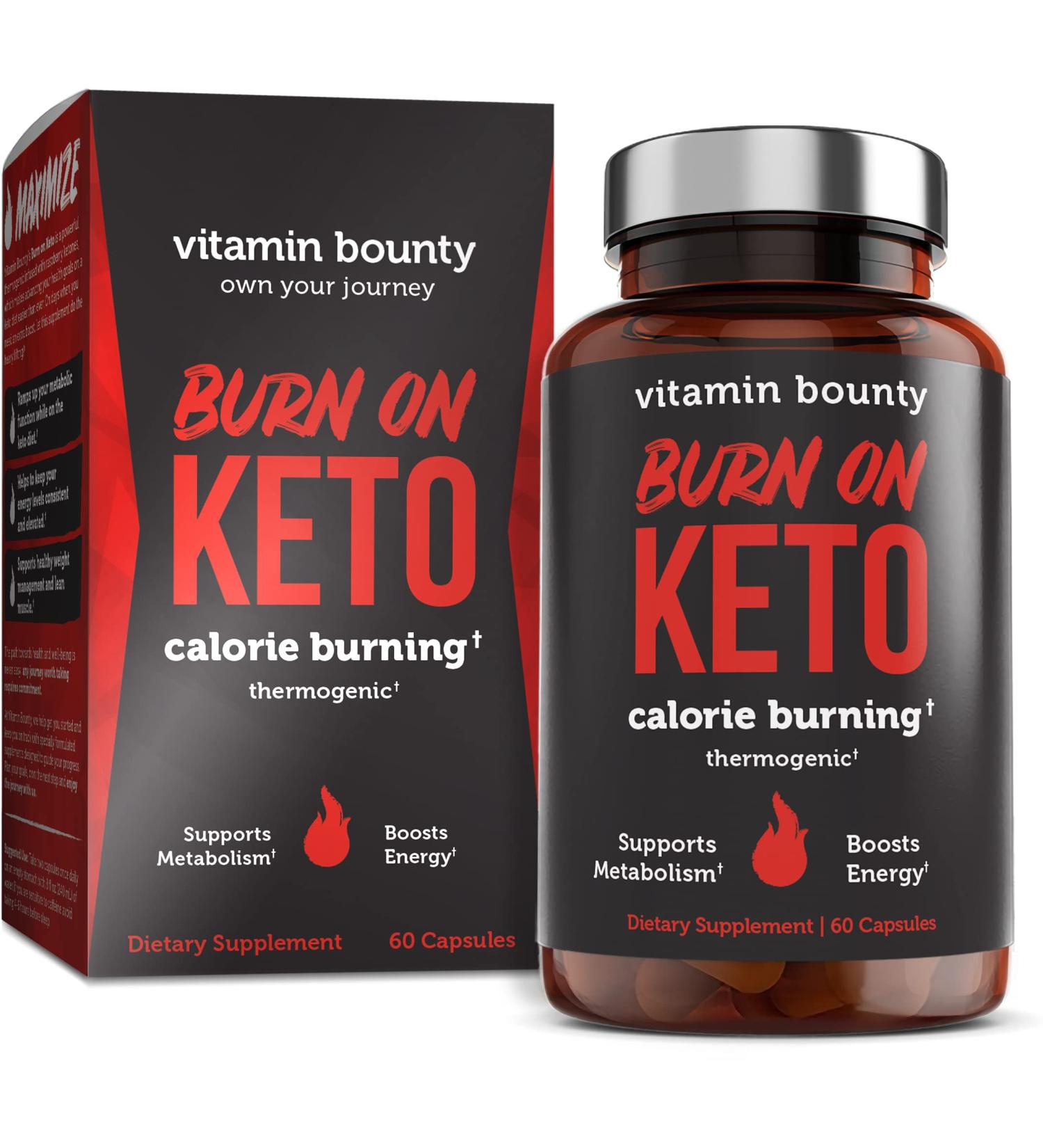 Burn on Keto Pills - Premium Ketones with Green Tea for Ketosis, Energy, and Focus - Buy Online on GoSupps.com