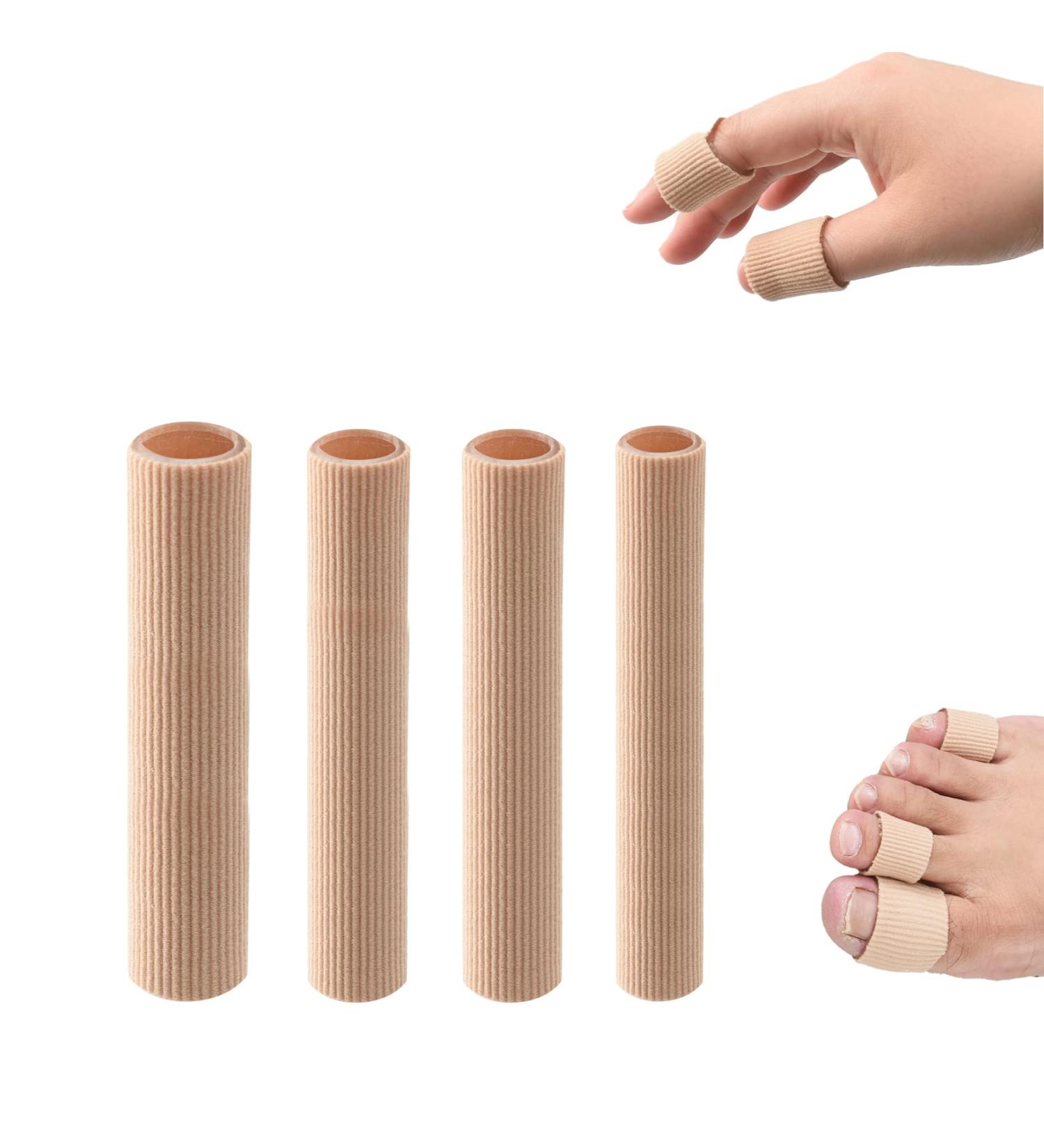 VIOCIWUO Toe Tube Sleeve Protectors 4Pcs with Gel Lining Pad - Relieve Toe Pressure Pain - Buy Online on GoSupps.com