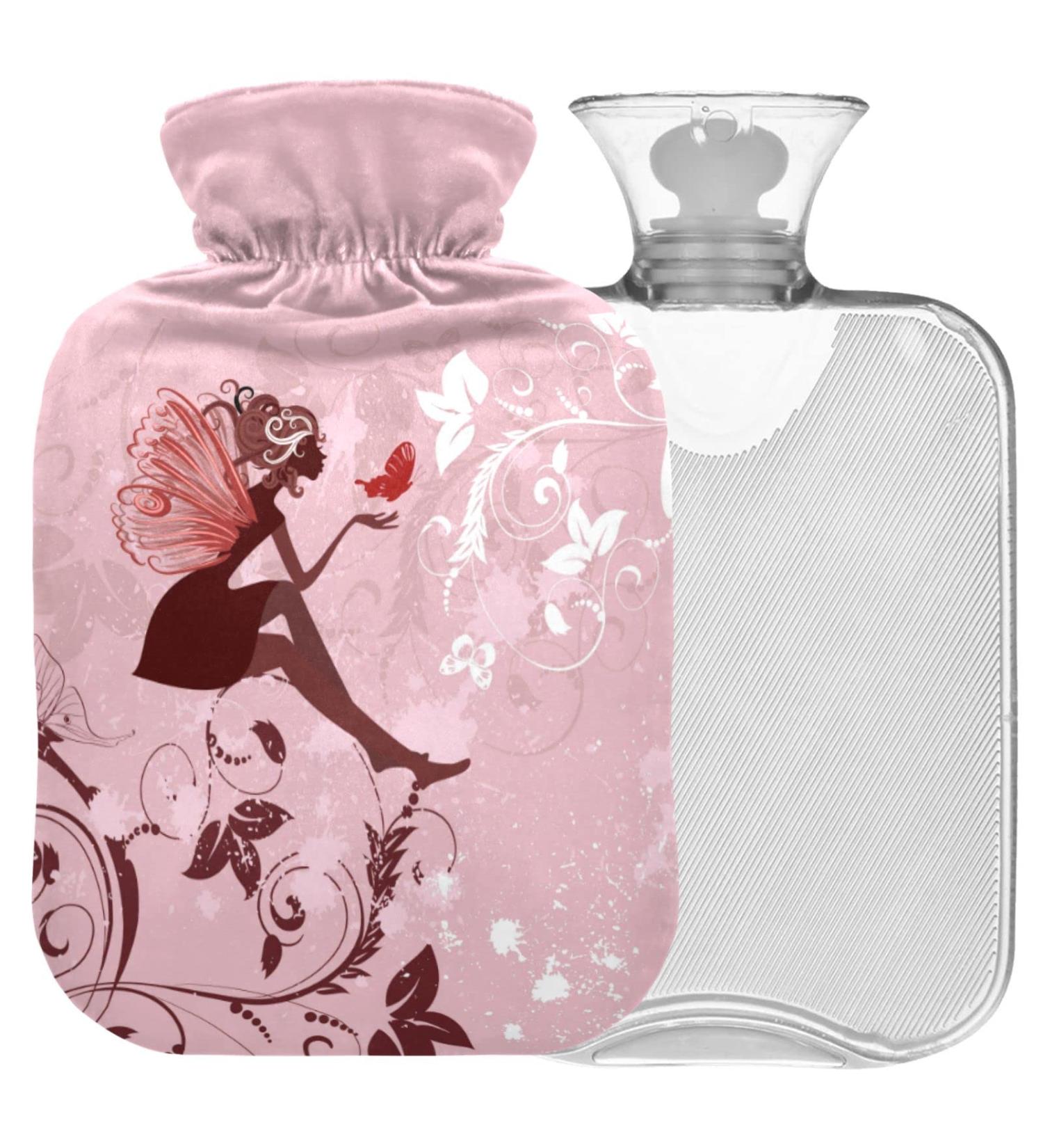 NAANLE Fairy Valentines 2L Transparent Hot Water Bottle | Large Comfort for Bed Hand & Feet Pain Relief & Heat Therapy - Buy Online on GoSupps.com