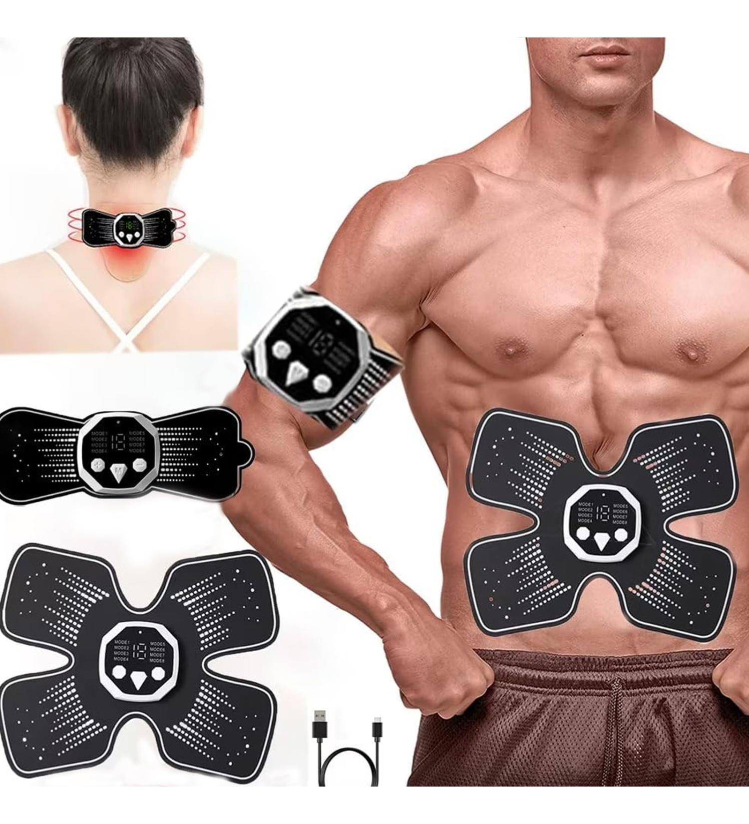 Jenylu EMS Abdominal Muscle Trainer & Neck Massage Device | Deep Tissue Electrostimulator for Neck Back Shoulders & Legs - 2 PCs - Buy Online on GoSupps.com