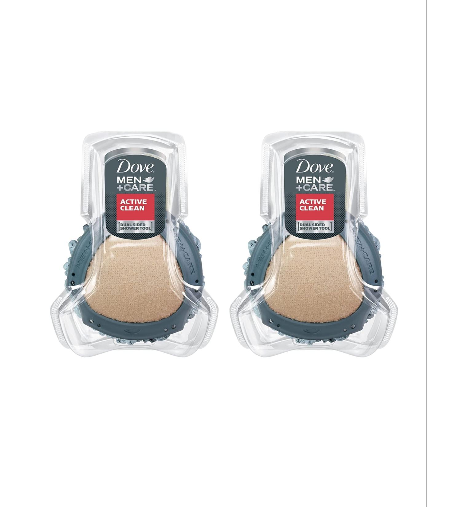 Dove Men +Care Shower Tool - 2 Pack | Exfoliating Body Scrubber Set - Buy Online on GoSupps.com