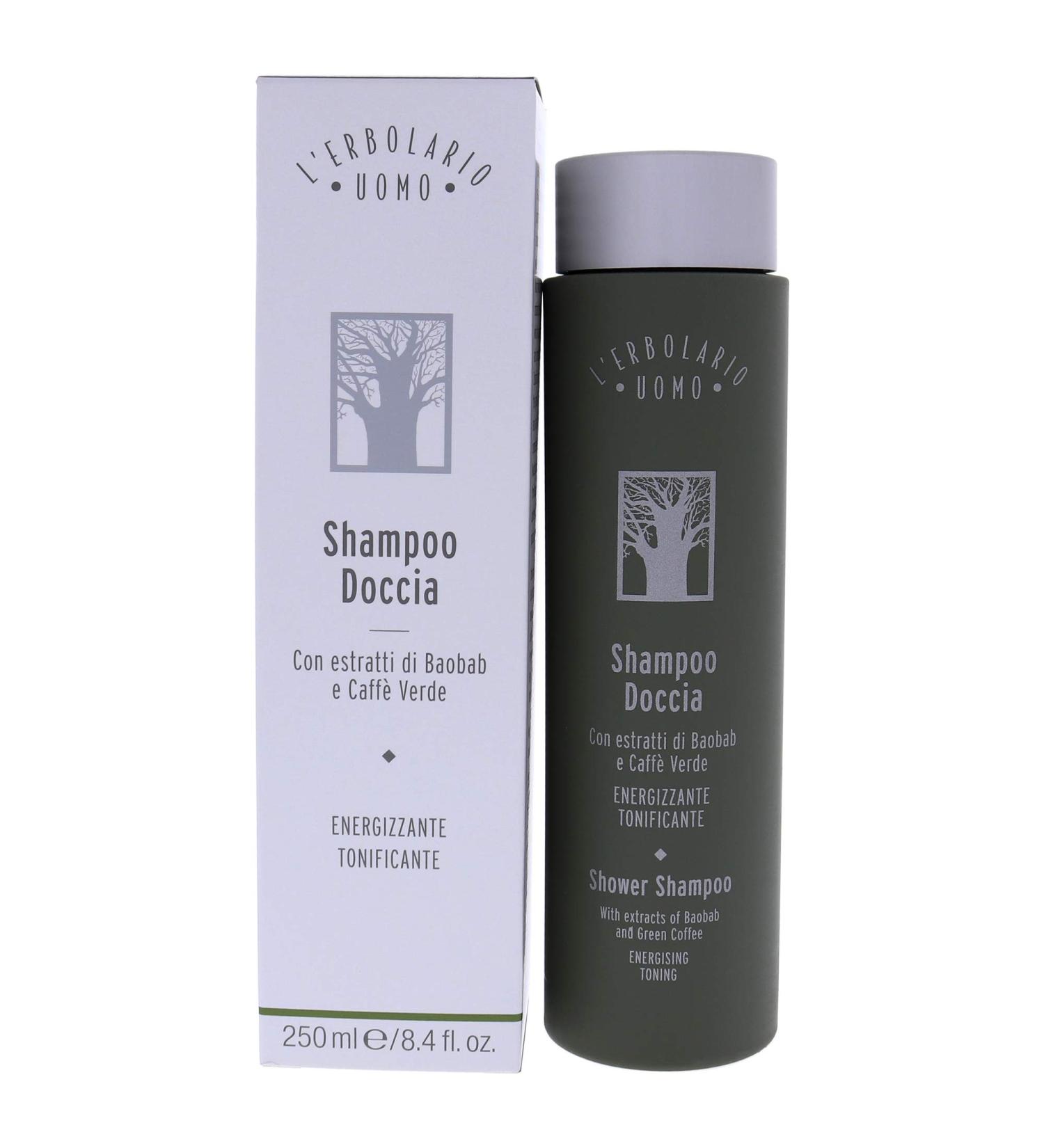 L'Erbolario Baobab & Green Coffee Shower Shampoo | Gentle Daily Use | Natural Essential Oils | Moisturizes & Adds Shine | 8.4 Oz - Buy Online on GoSupps.com