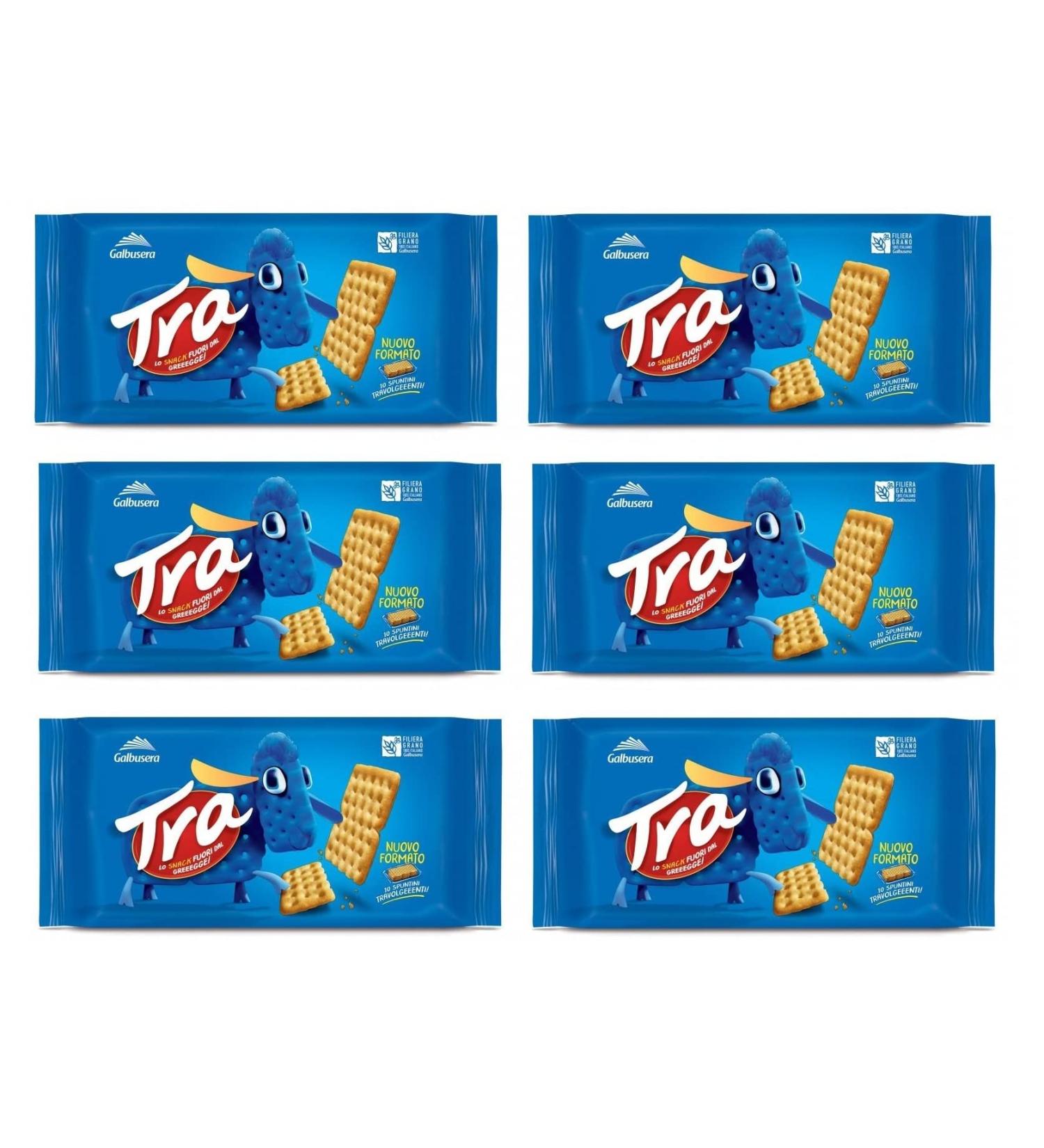  Cracker Galbusera Tra Cracker Set of 6 salted snacks (10 x 25 g) 250 g - Buy Online on GoSupps.com