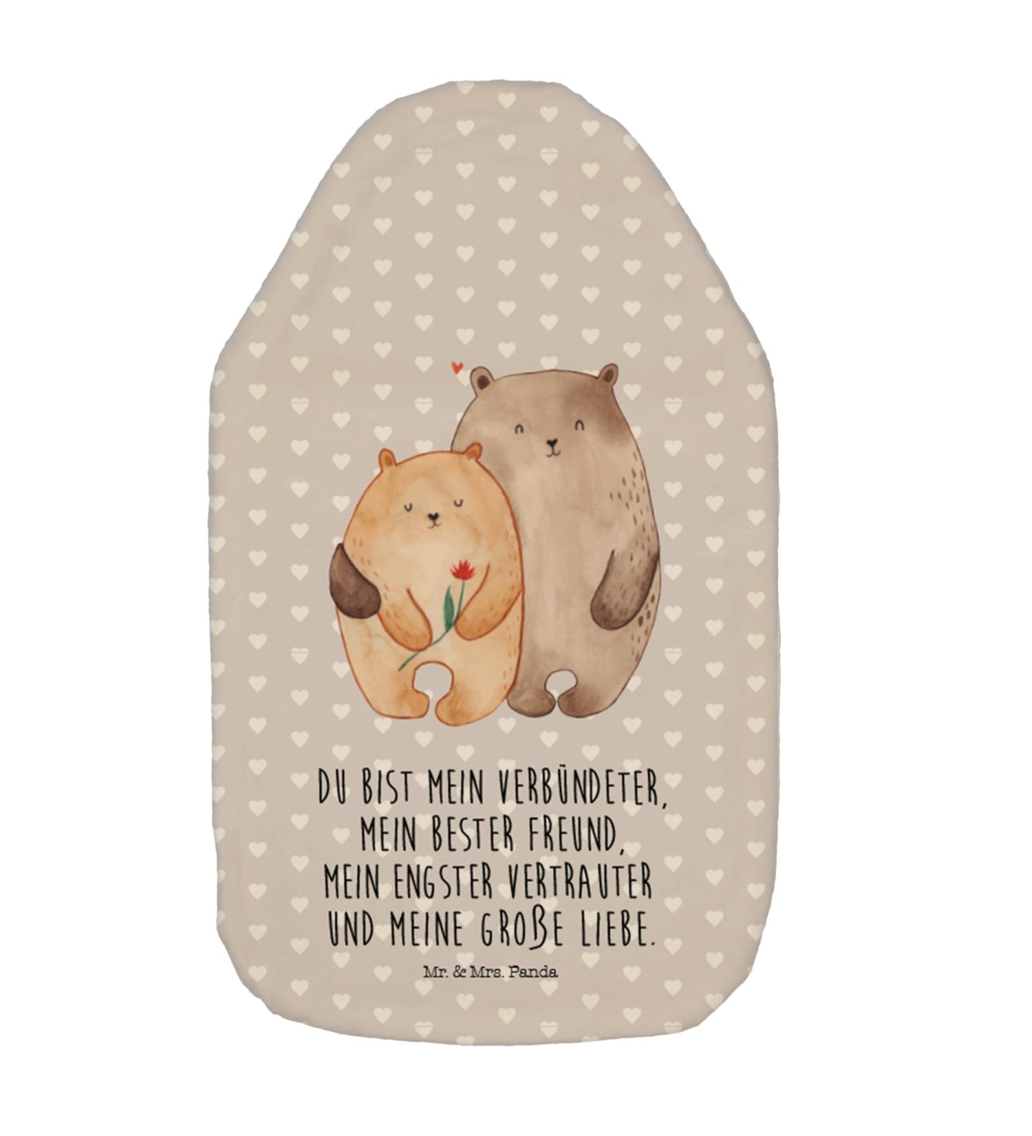 Mr. & Mrs. Panda Warm Bottle Bear Love - Adorable Gift for Wife & Children | Engagement & Partner Heat Bottle Cover in Gray - Buy Online on GoSupps.com