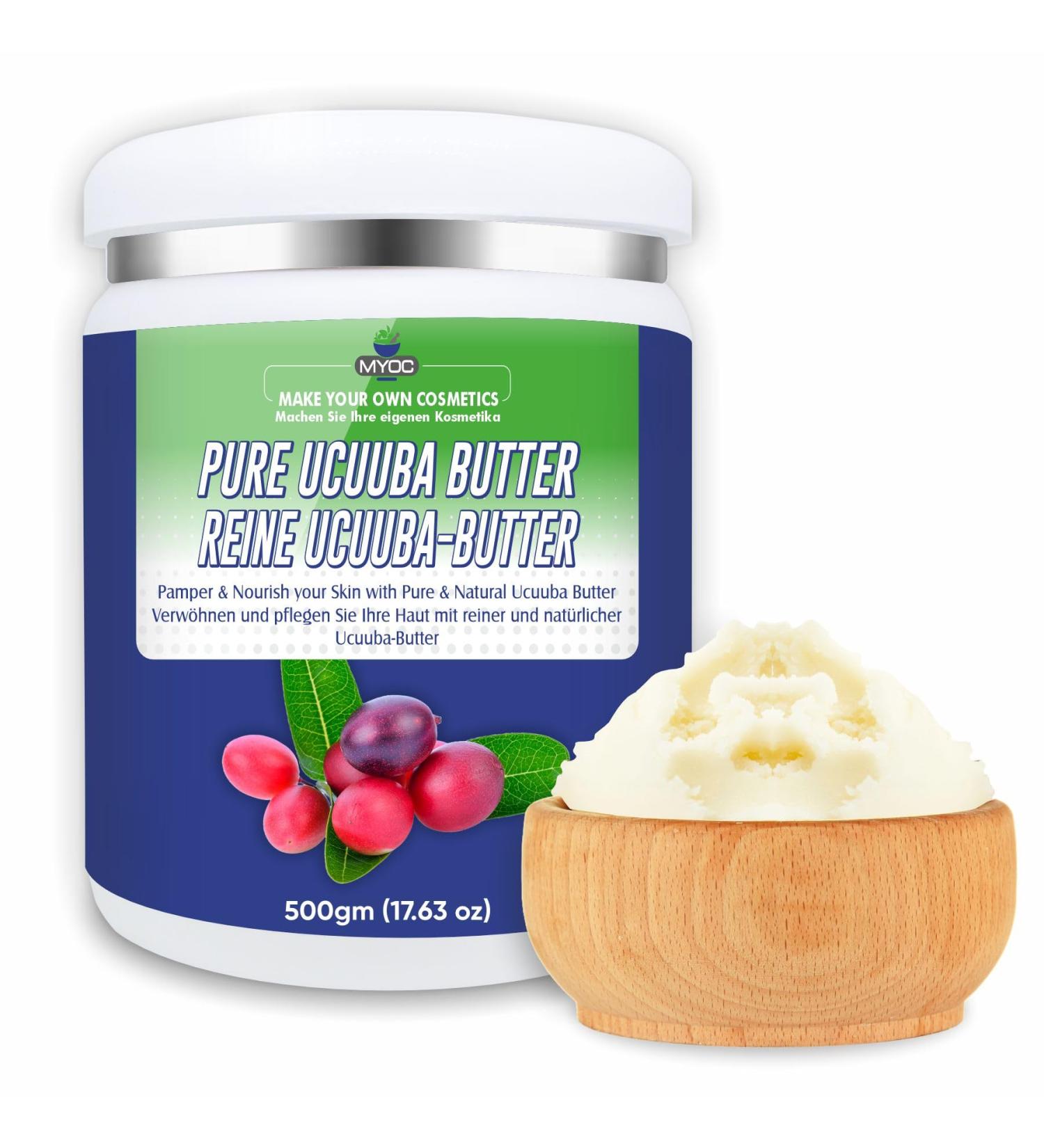 Ucuuba Butter | Kosmetische Qualit t | Reich an Myristins ure f r Hautpflege Balsame Seifen und Haarmasken | Ideal f r DIY-Sch nheitsformulierungen 500 g / 17 63 oz - Buy Online on GoSupps.com