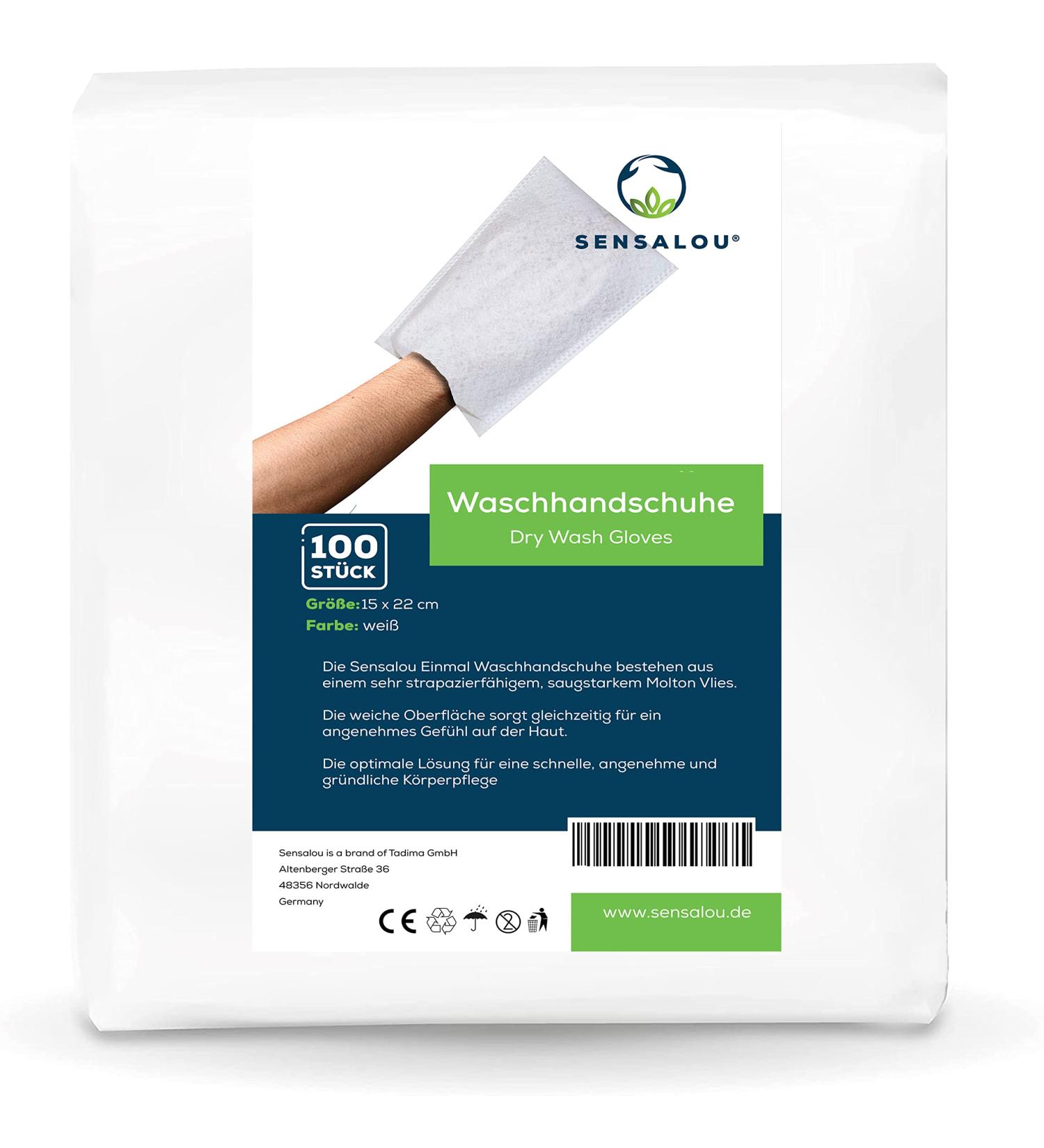 Sensalou Disposable Washcloth Wash Mitt - 100 Soft Washcloths for Adults & Children | Ideal for Travel & Convenience - Buy Online on GoSupps.com