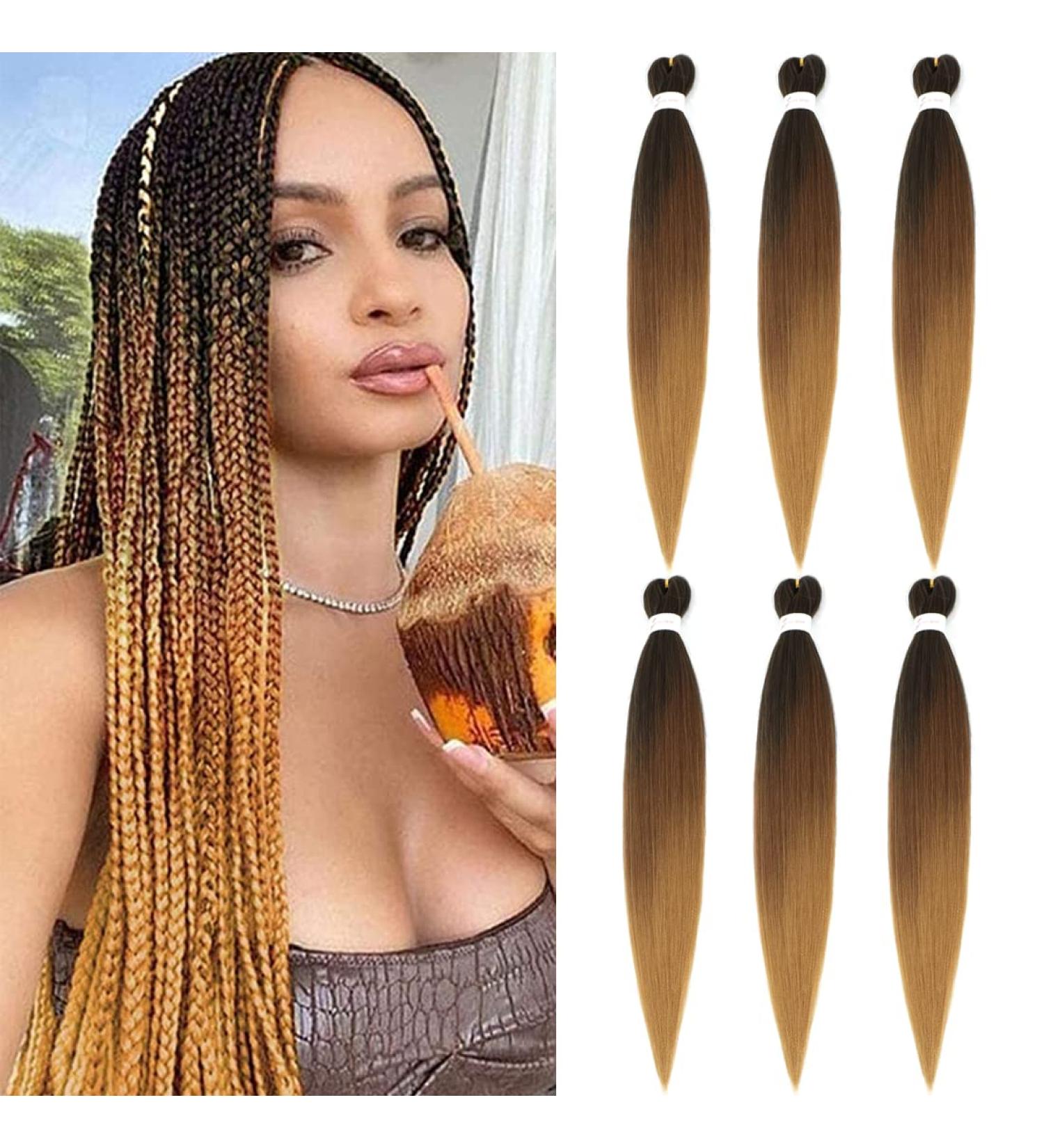 Ancient Lichenhaar Easy Braid 30-Inch Synthetic Hair Extensions 6 Packs Itch-Free Crochet Borders Yaki Texture (1B/30/27#) - Buy Online on GoSupps.com