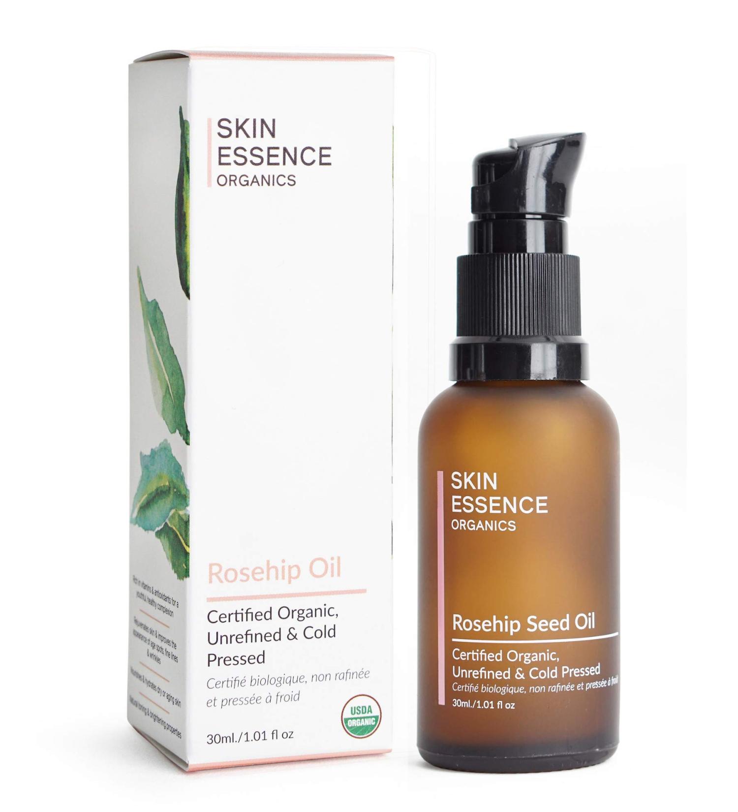 Skin Essence Organics Rosehip Seed Oil - Cold-Pressed & Certified Organic (30ml) - Buy Online on GoSupps.com