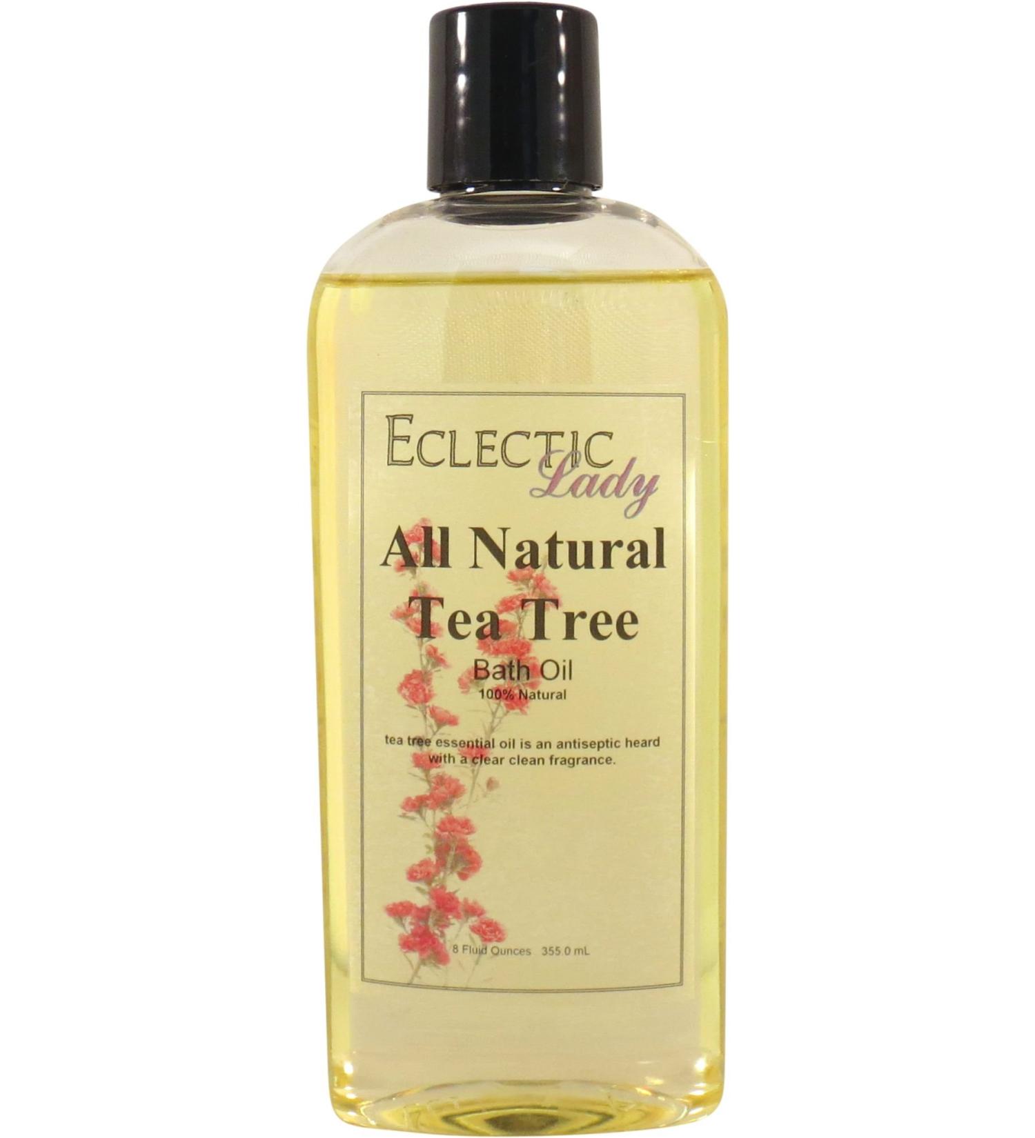 Tea Tree Bath Oil by Eclectic Lady - Relaxing Scented Moisturizing Bath Oil for Dry & Sensitive Skin | Nourishing 8 oz Body Oil - Buy Online on GoSupps.com