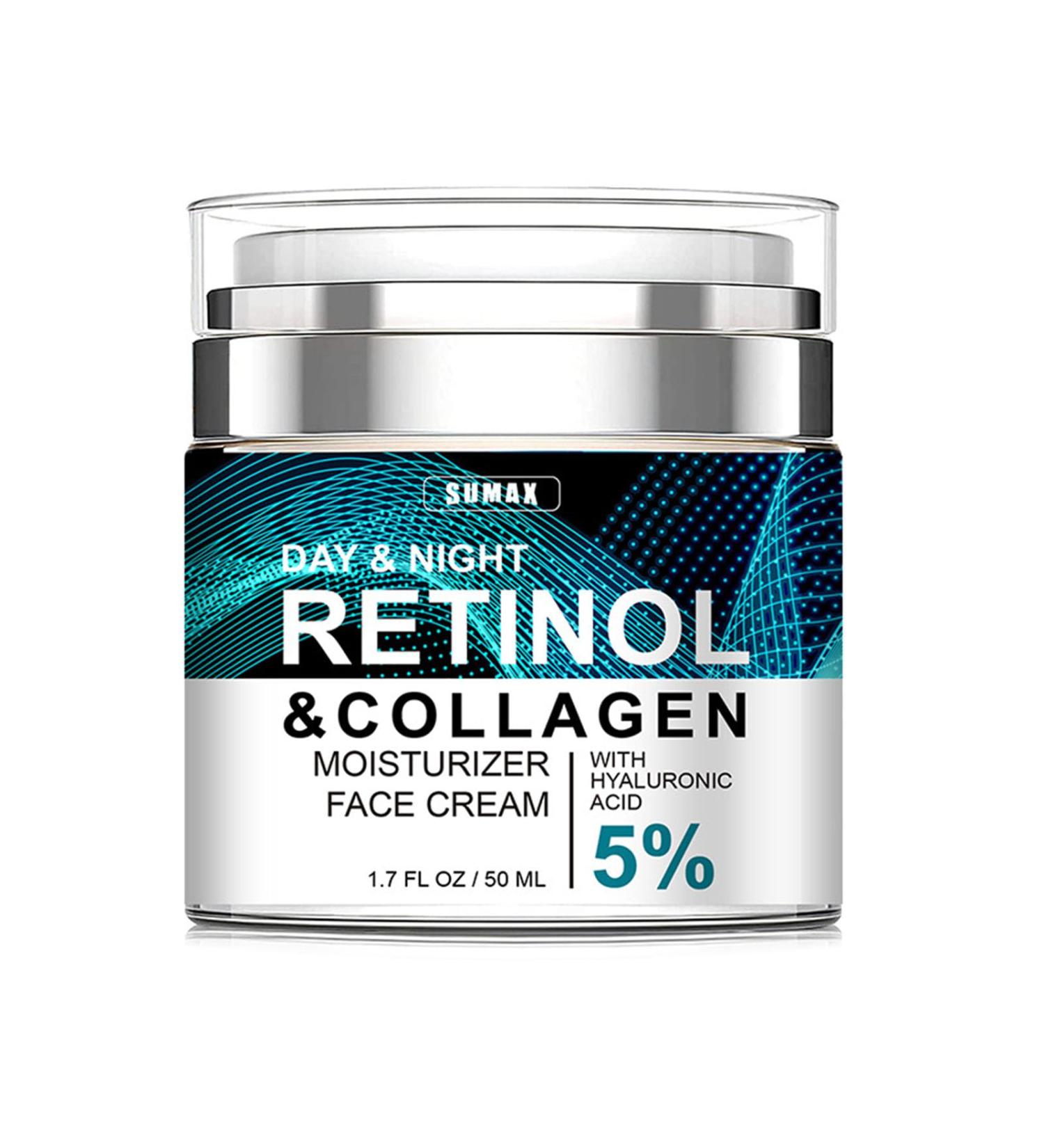 Advanced Retinol Collagen Cream | 5% Hyaluronic Acid Anti-Aging & Firming Cream for All Skin Types - Reduce Fine Lines & Wrinkles 24-Hour Care - Buy Online on GoSupps.com