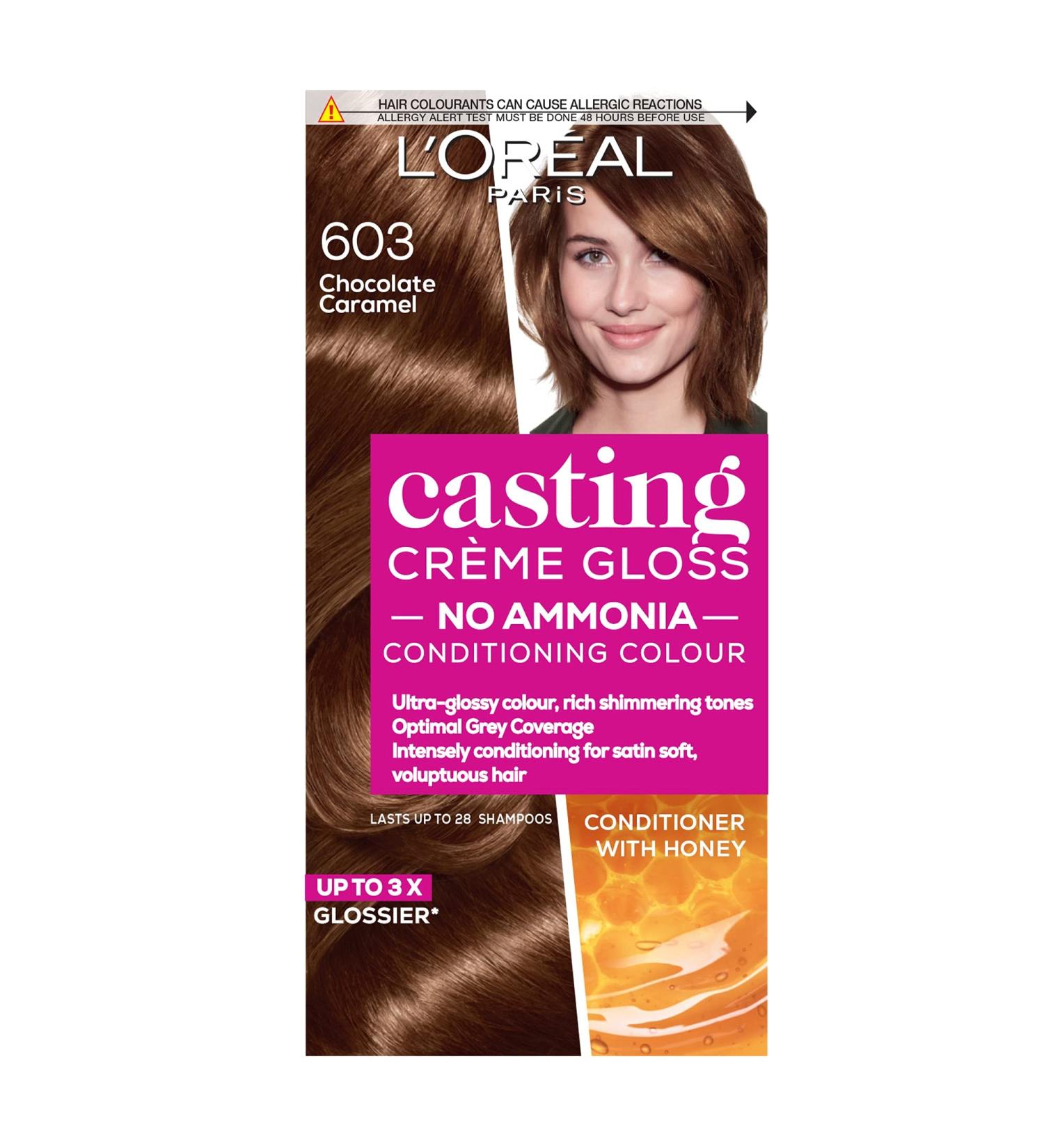 LOreal Paris Ammonia-Free Chocolate Caramel Semi-Permanent Hair Dye - Natural Glossy Finish - 1 Application - Buy Online on GoSupps.com
