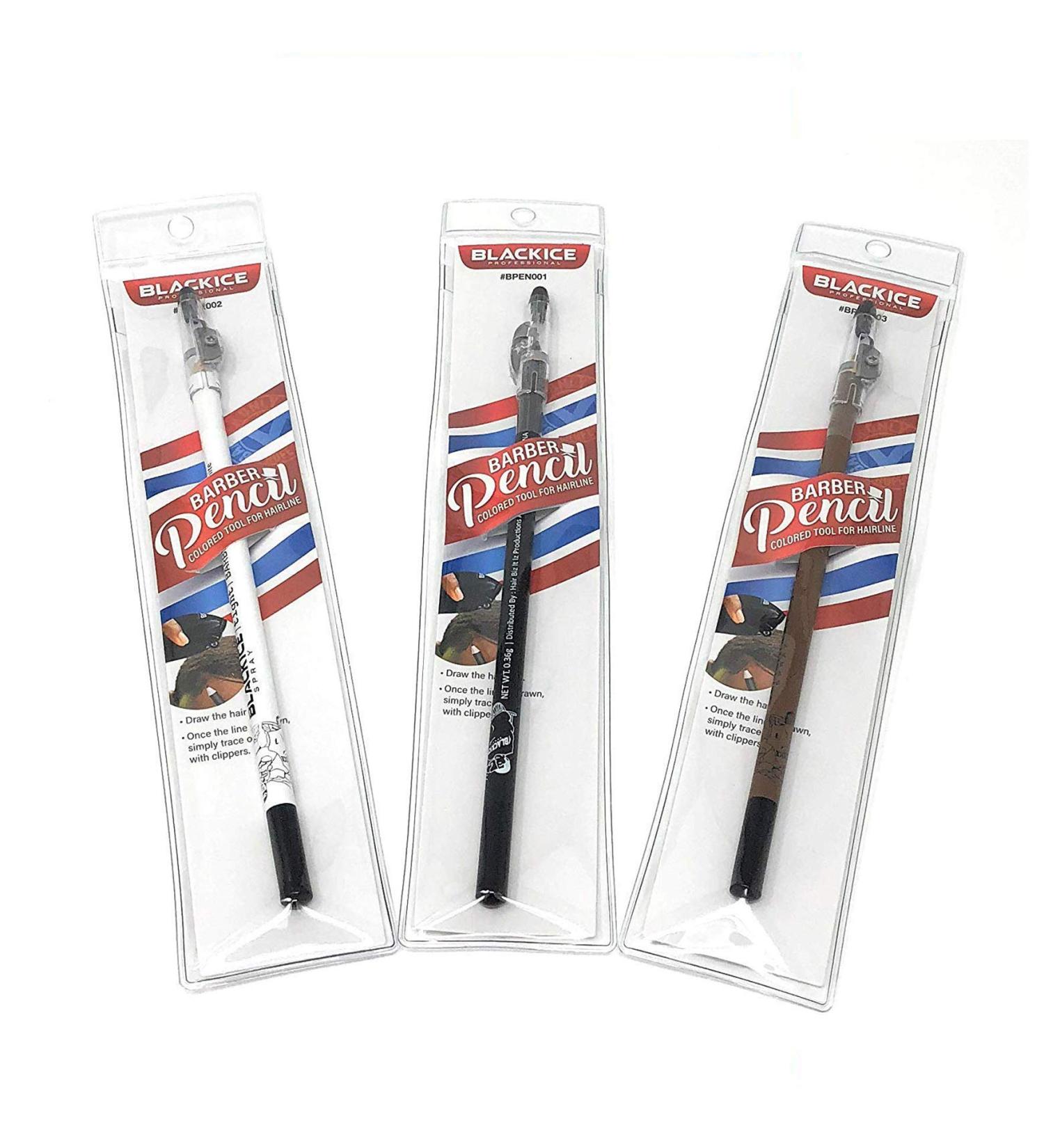 Black Ice Spray Barber Pencil - Pack of 3 | Professional Hair Styling Tool - Buy Online on GoSupps.com