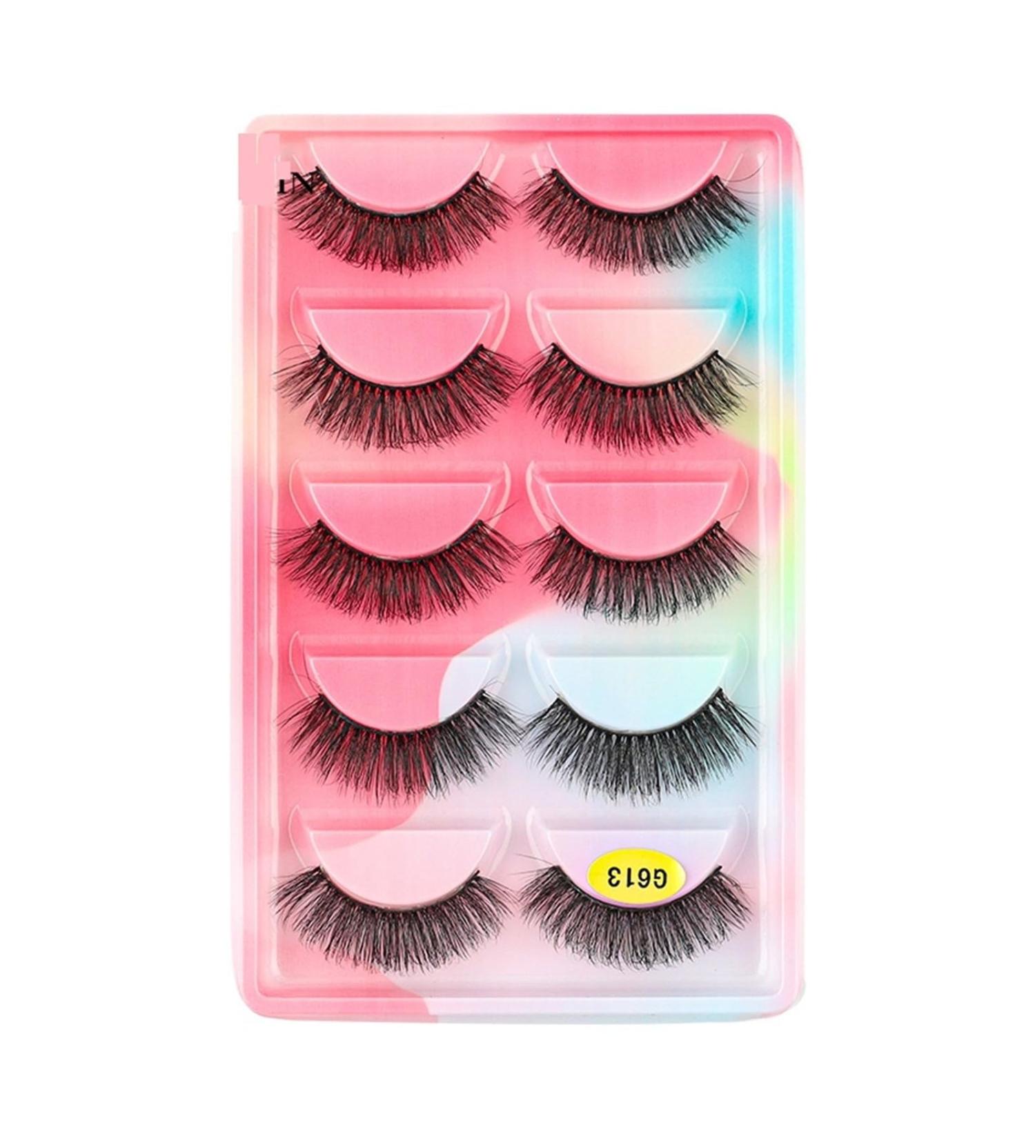 UAMOU Mink Lashes Bulk 5 Pair Natural Long Faux Cils Cilios Mink 3D False EyeLashes Makeup Fluffy Eye Lashes maquillaje Cheerfully (Color : G613CS Size : 30 BOXES (150 pairs)) - Buy Online on GoSupps.com